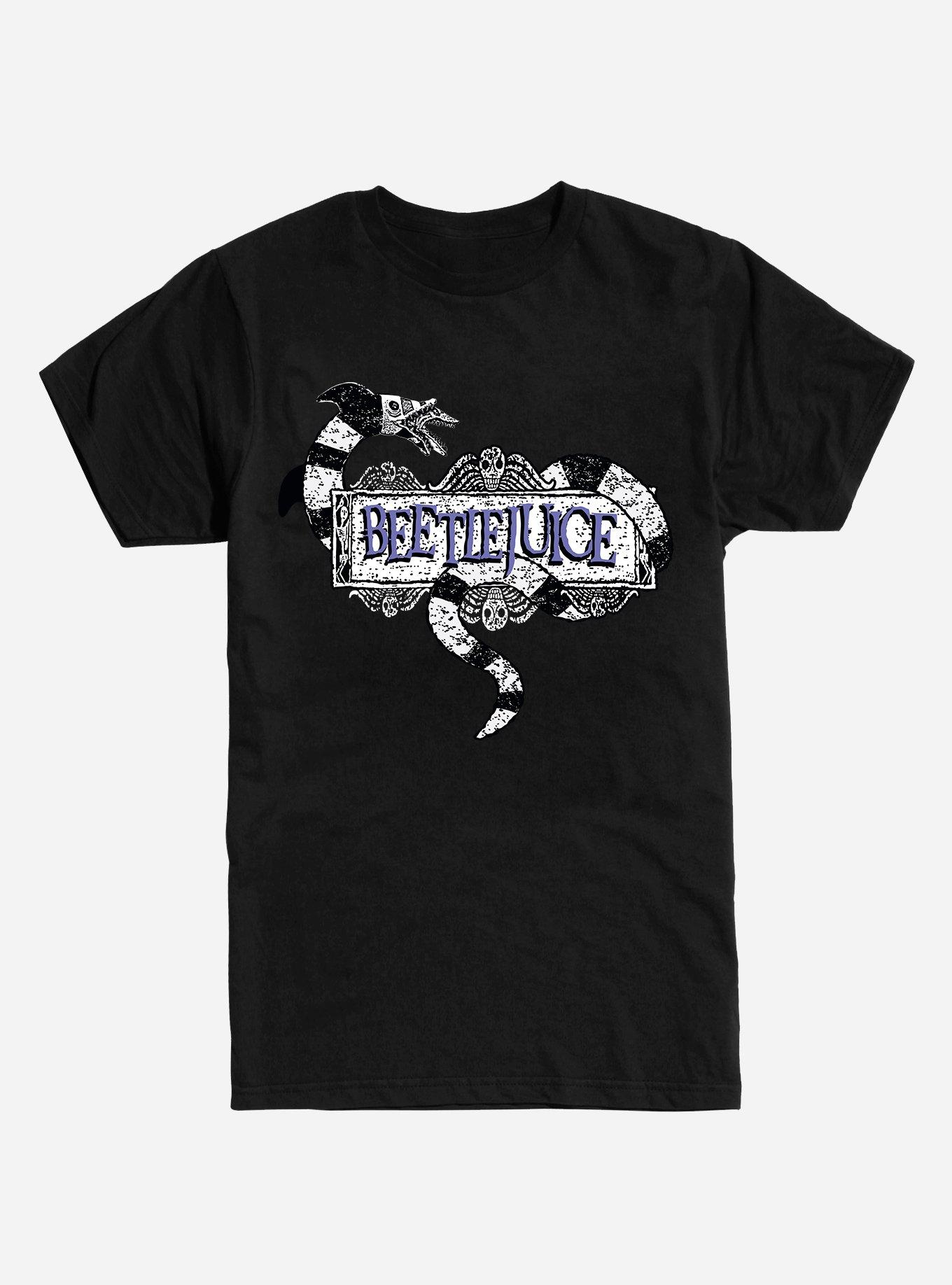 Beetlejuice Snake Title T-Shirt, BLACK, hi-res