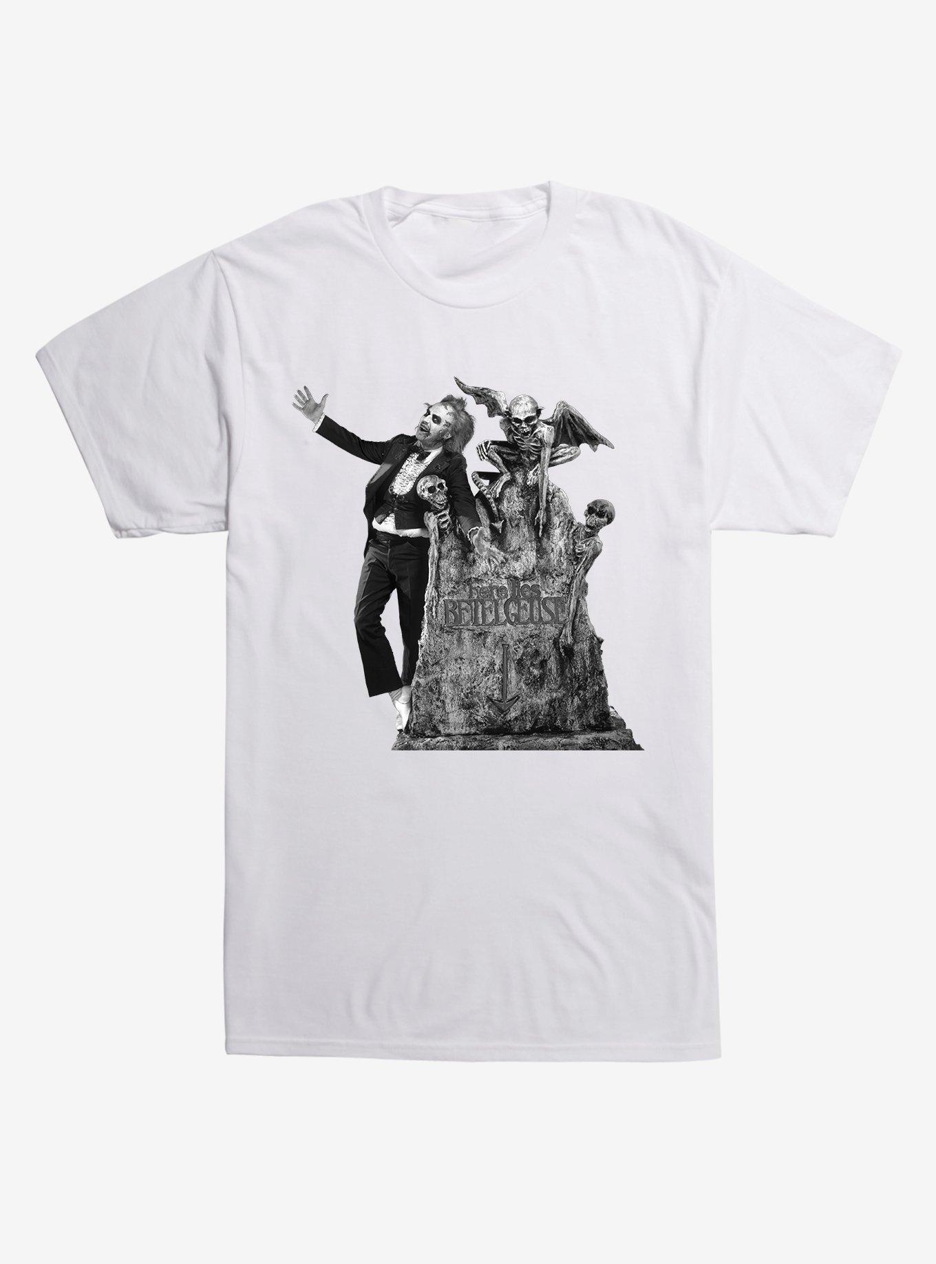 Beetlejuice Tombstone T-Shirt , WHITE, hi-res