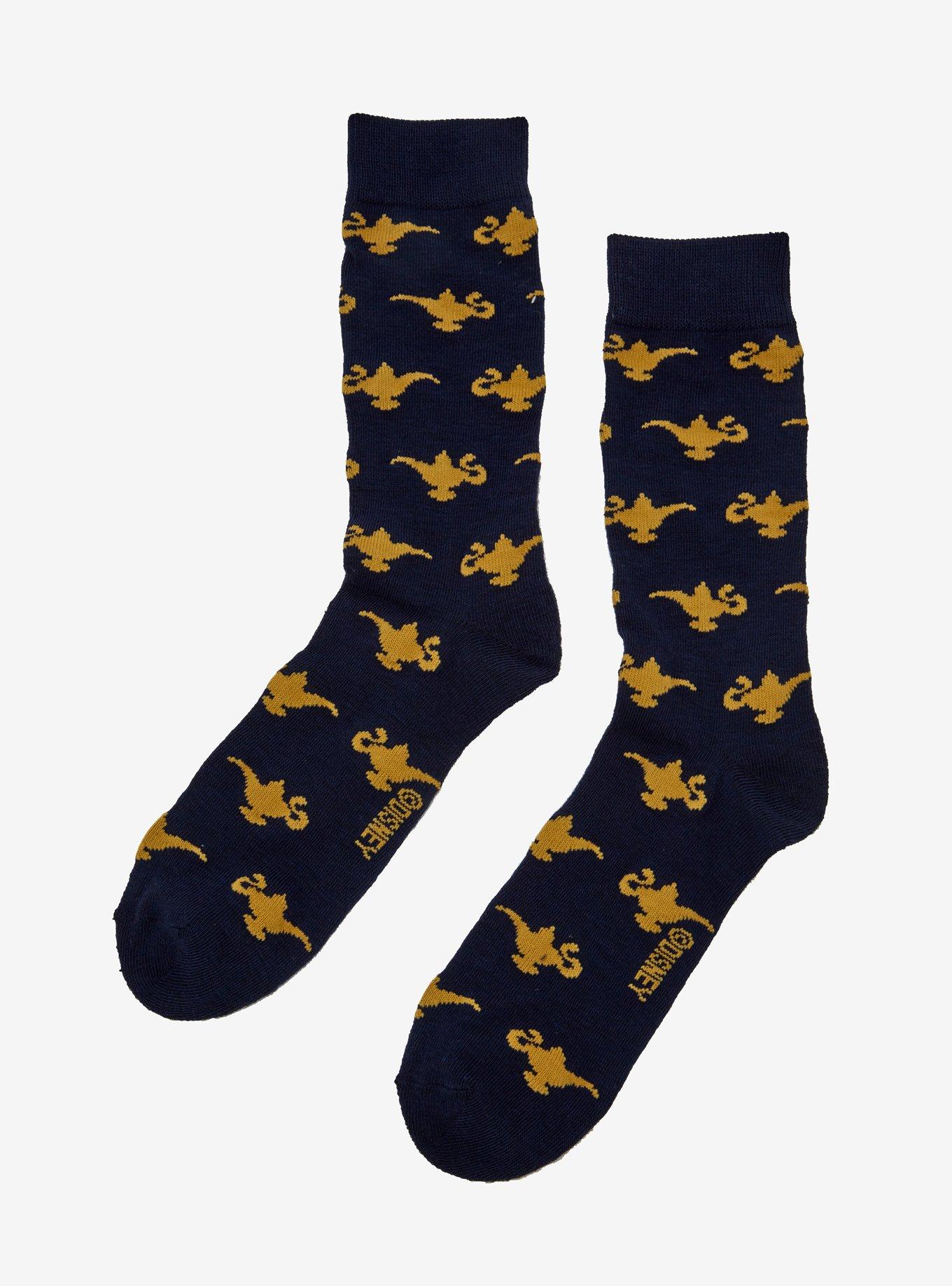 Disney Aladdin Allover Lamp Crew Socks, , hi-res