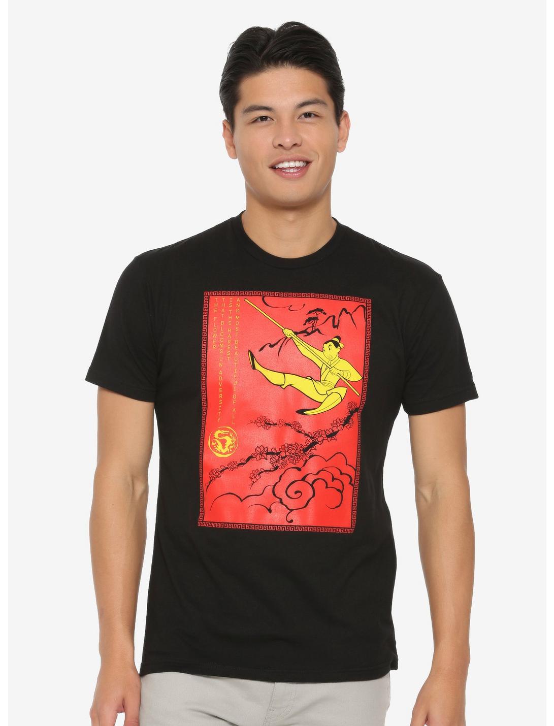 Disney Mulan Kick T-Shirt - BoxLunch Exclusive, BLACK, hi-res