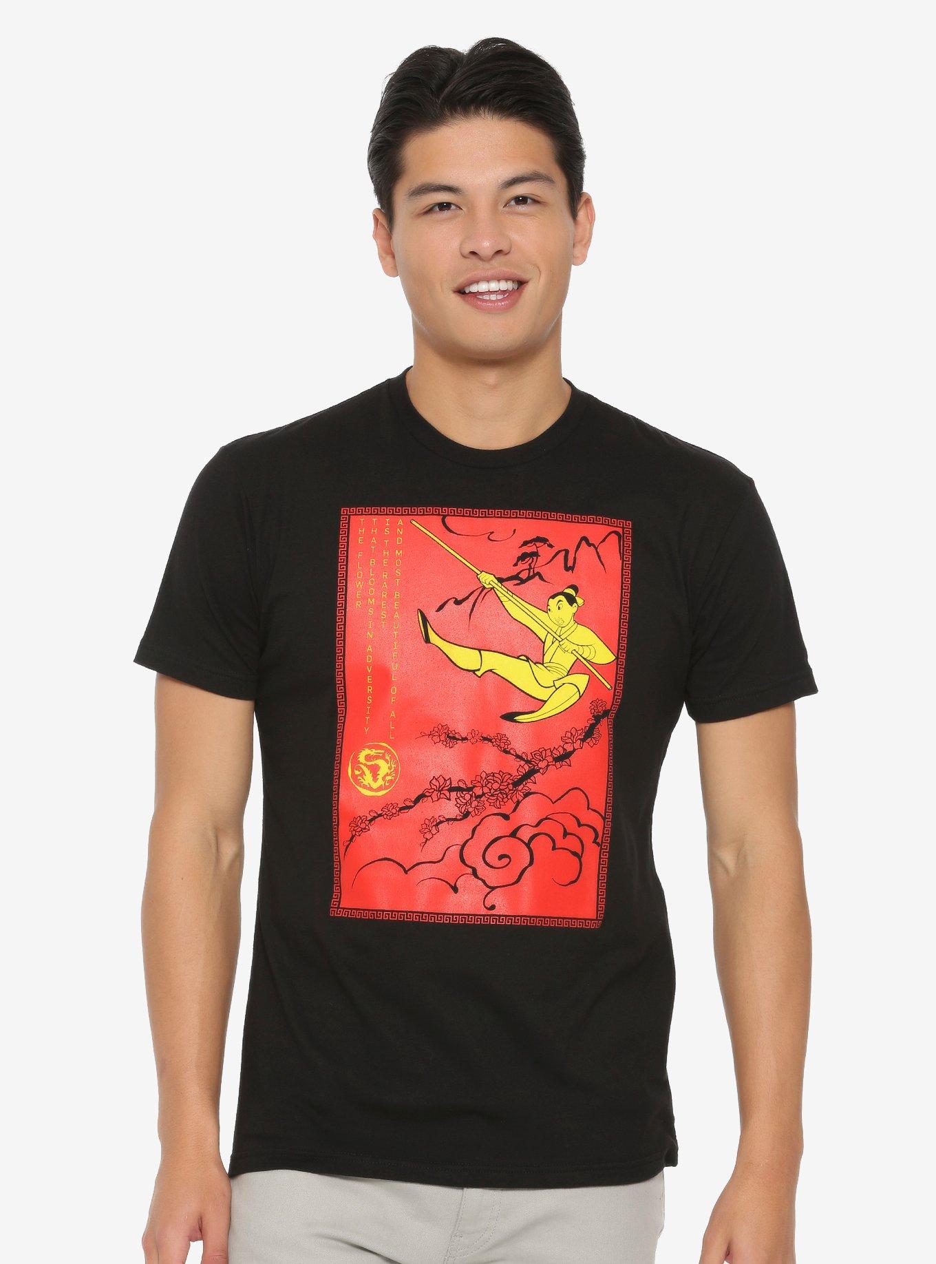 Disney Mulan Kick T-Shirt - BoxLunch Exclusive, BLACK, hi-res