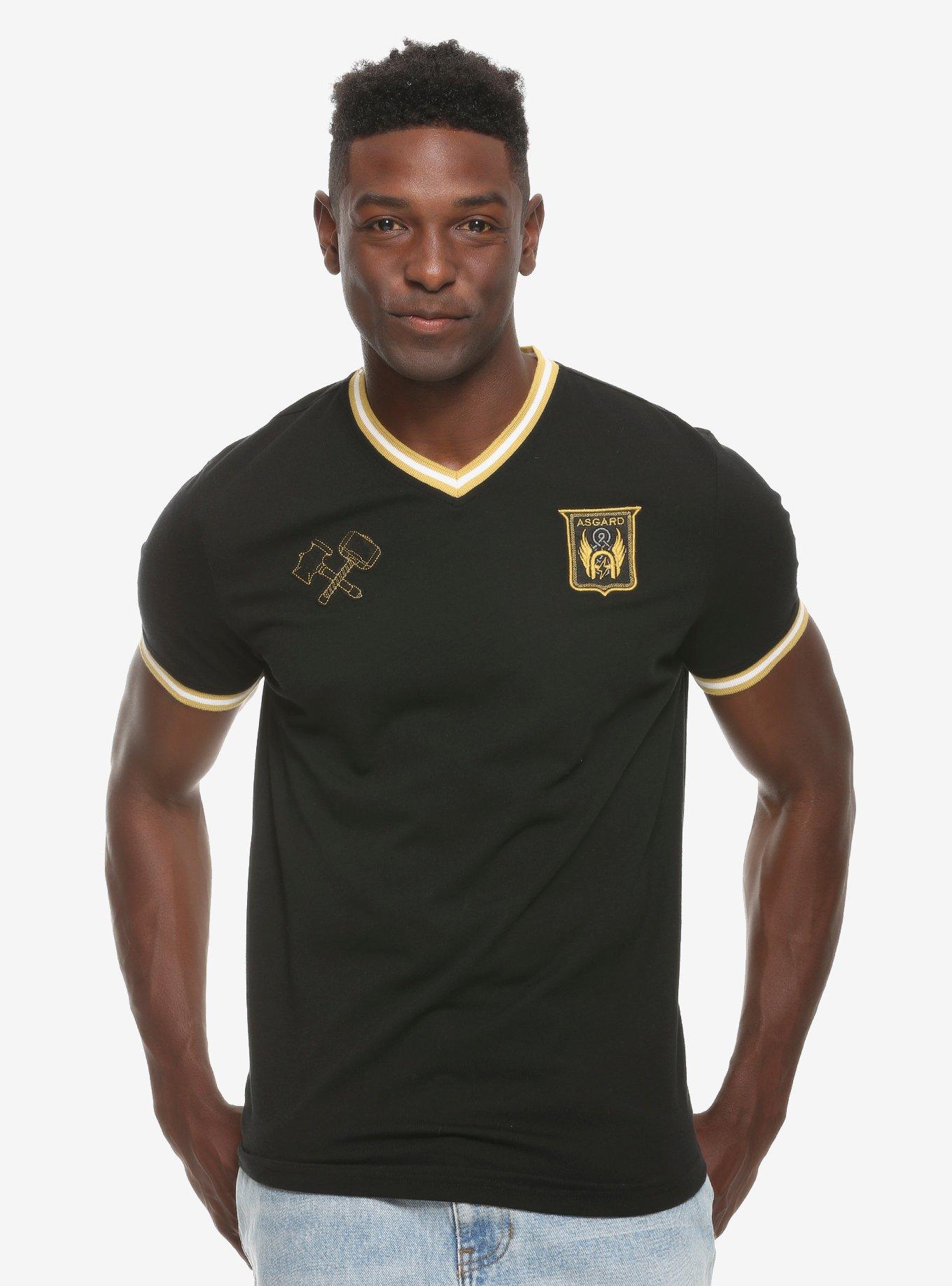 Marvel Thor Asgard Emblem Jersey - BoxLunch Exclusive, BLACK, hi-res