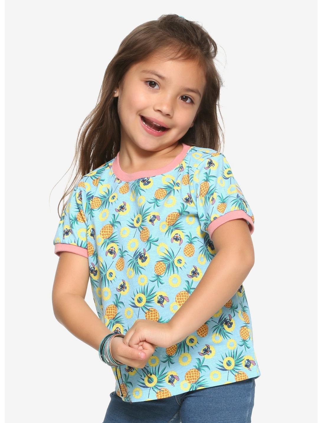 Disney Lilo & Stitch Pineapple Toddler Ringer T-Shirt - BoxLunch Exclusive, MULTI, hi-res