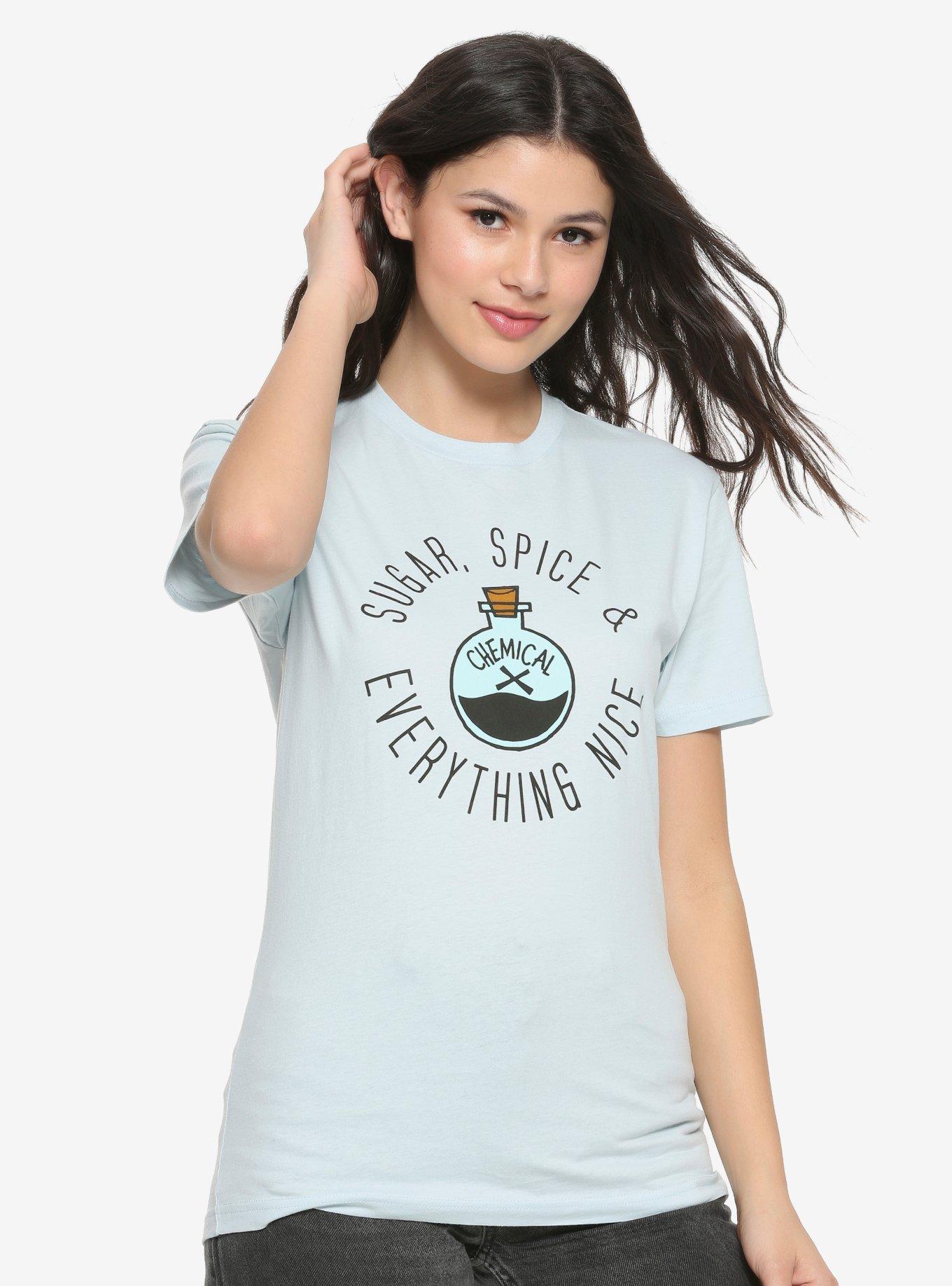 The Powerpuff Girls Chemical X Womens T-Shirt - BoxLunch Exclusive, BLUE, hi-res