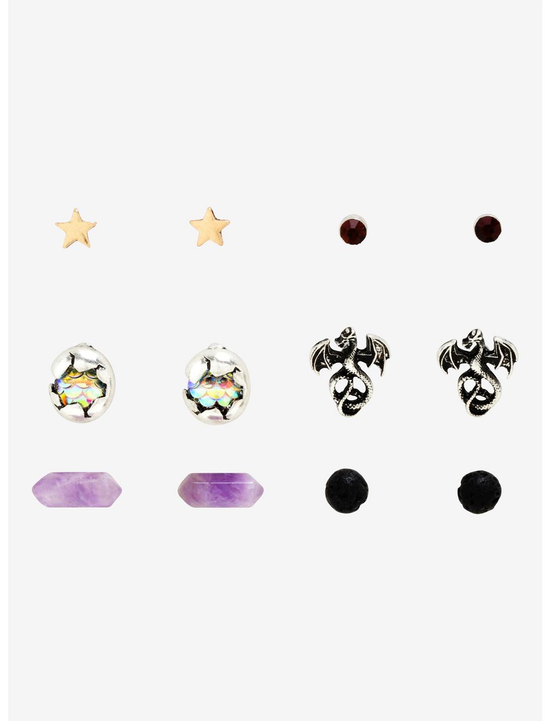 Dragon Stone Stud Earring Set - BoxLunch Exclusive, , hi-res
