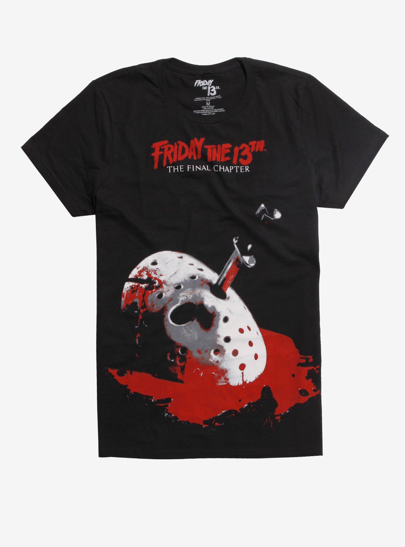 Friday The 13th: The Final Chapter Poster T-Shirt, RED, hi-res