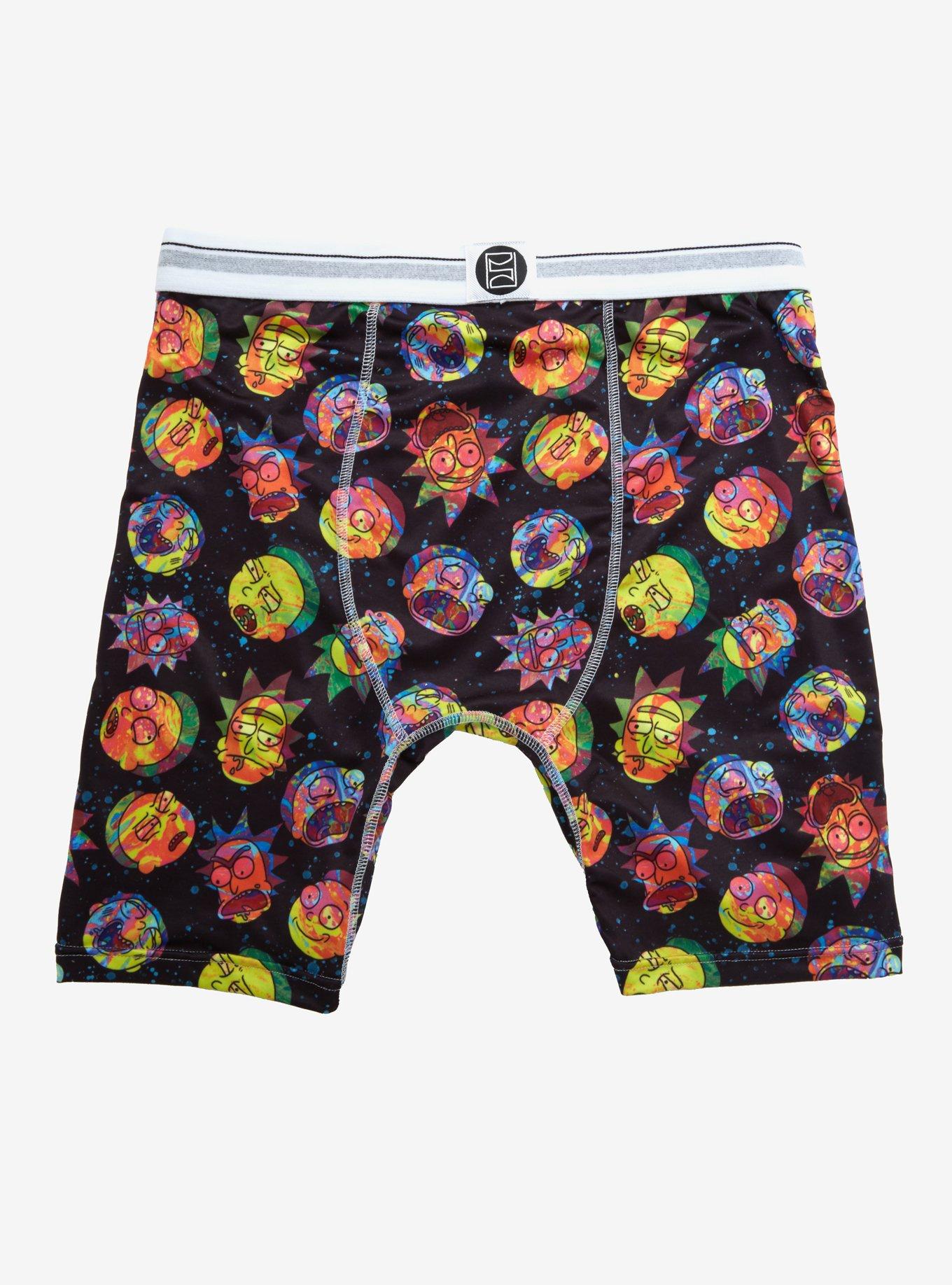 Rick And Morty Psychedelic Heads Boxer Briefs, MULTI, hi-res