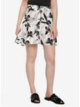 Black & White Butterfly Print Skirt, MULTI, hi-res