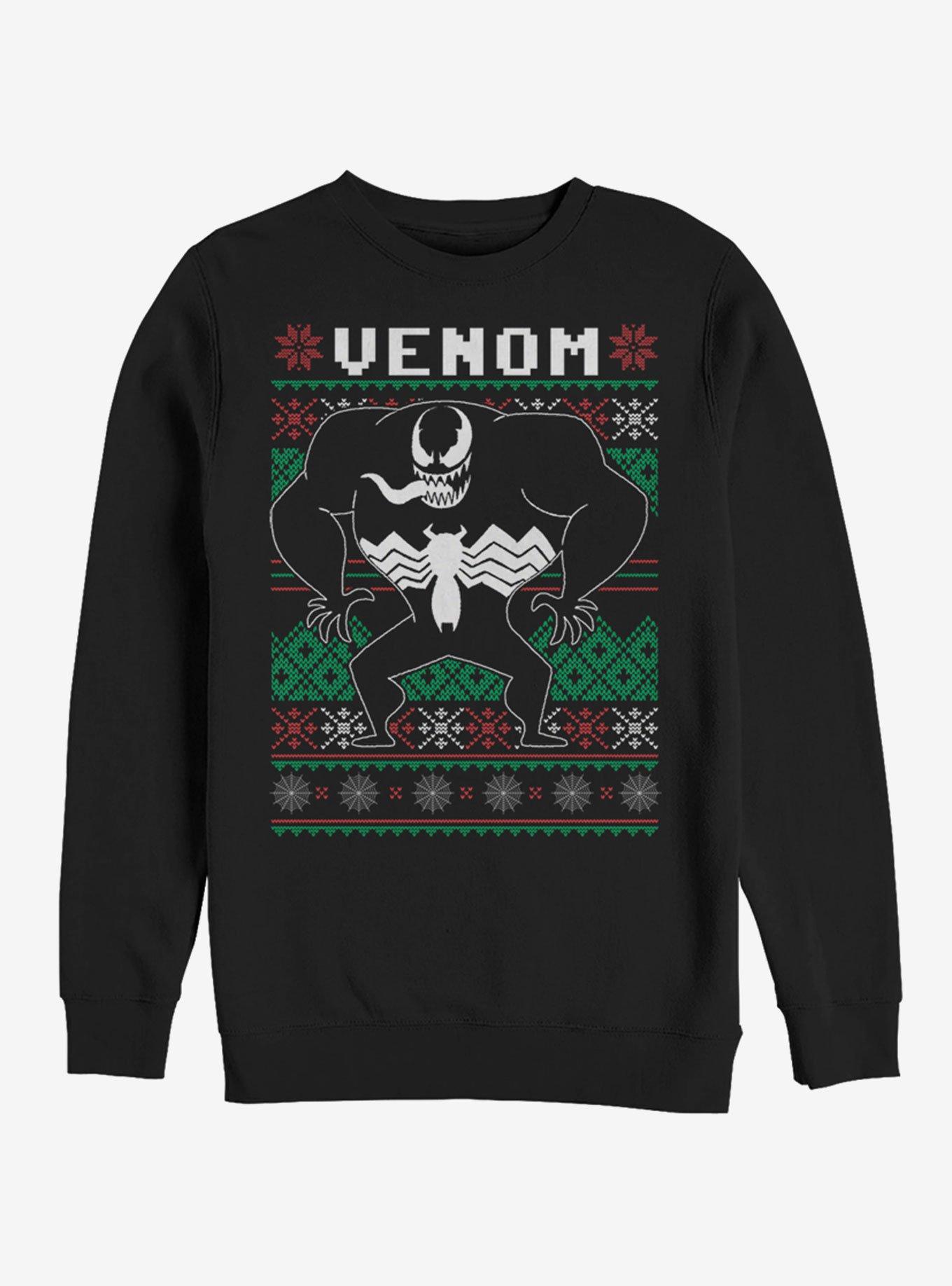 Marvel Venom Xmas Sweatshirt, BLACK, hi-res