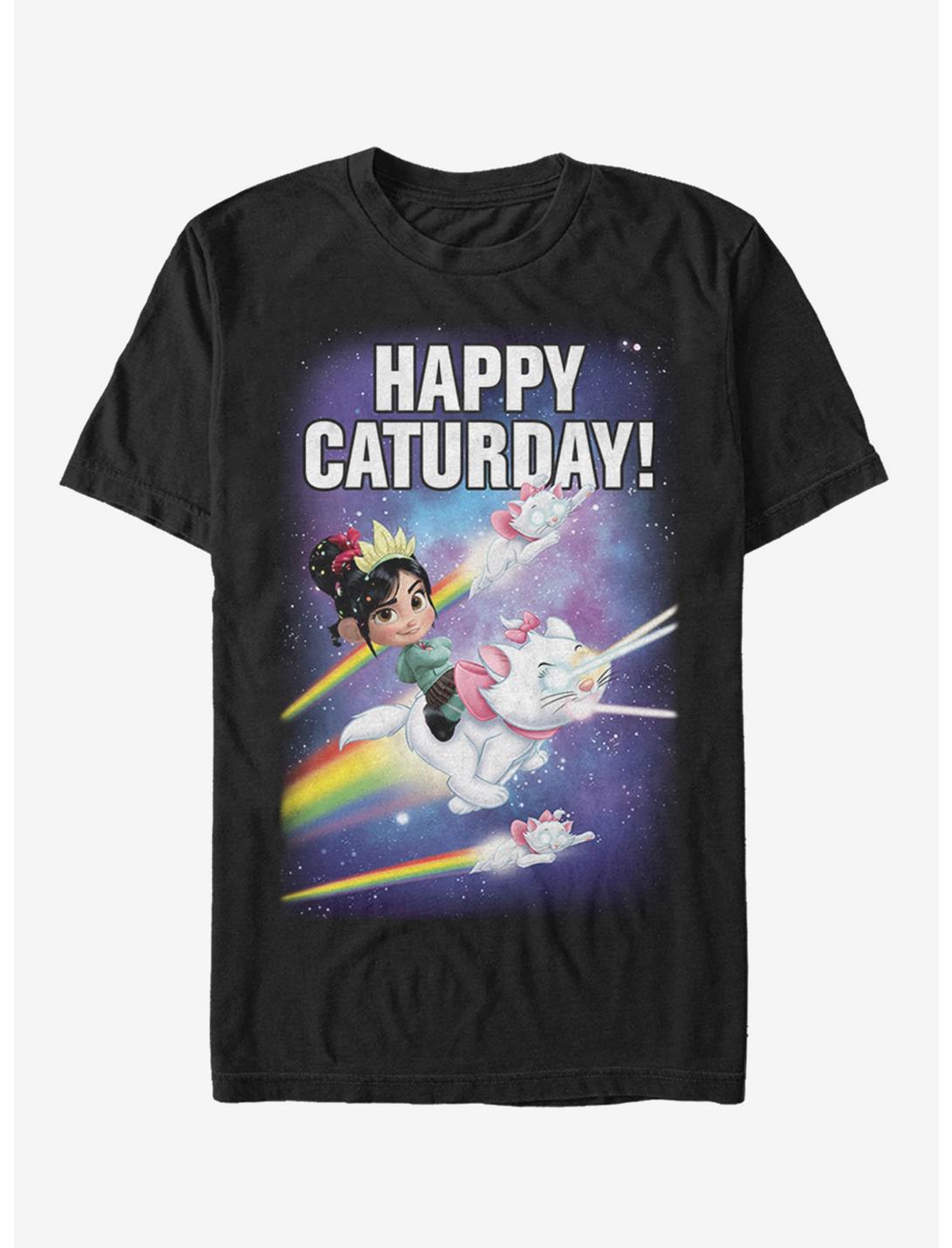 Disney Wreck-It Ralph Happy Caturday Stars T-Shirt, BLACK, hi-res
