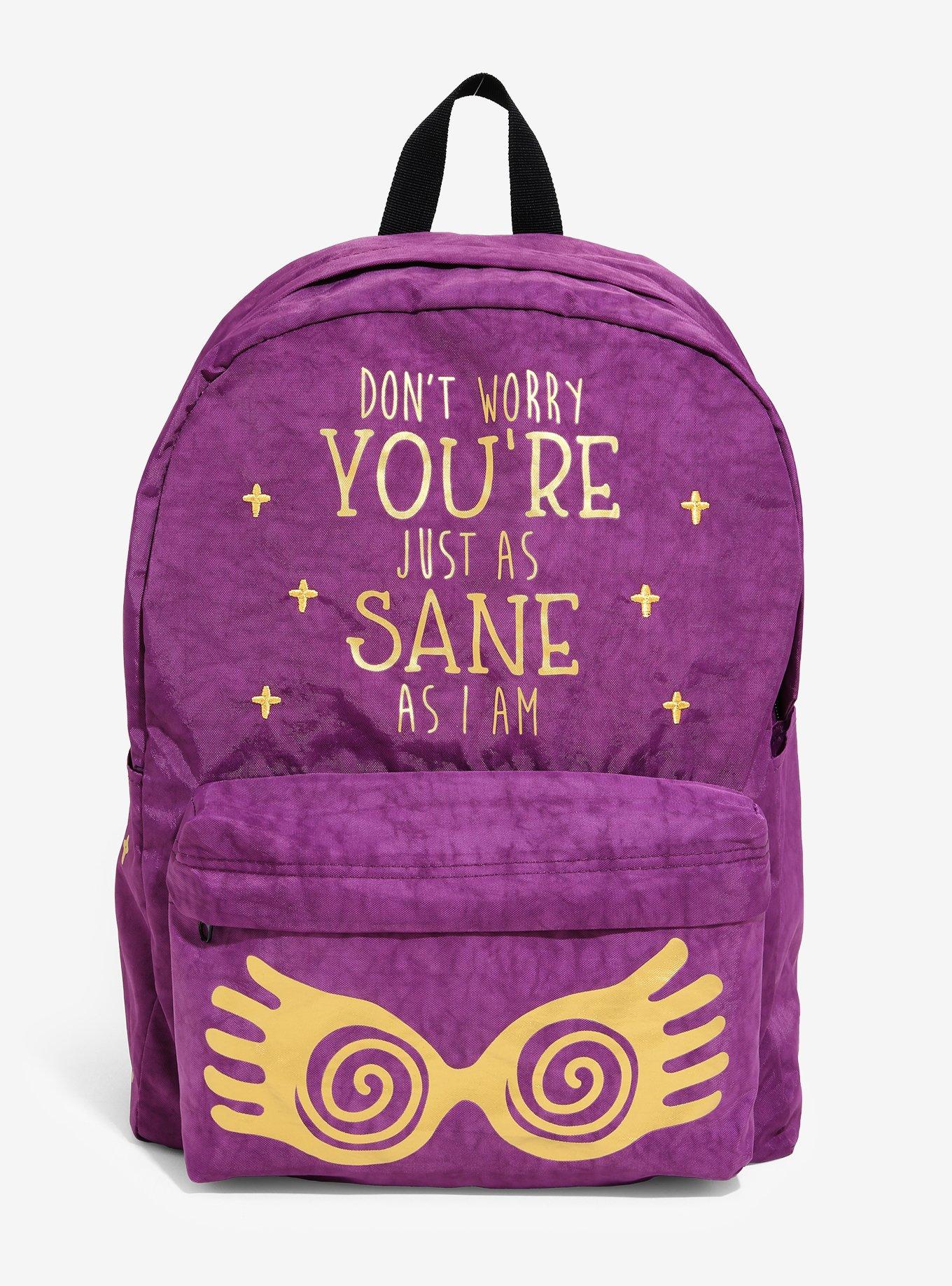 Harry Potter Luna Lovegood Sane As I Am Backpack, , hi-res