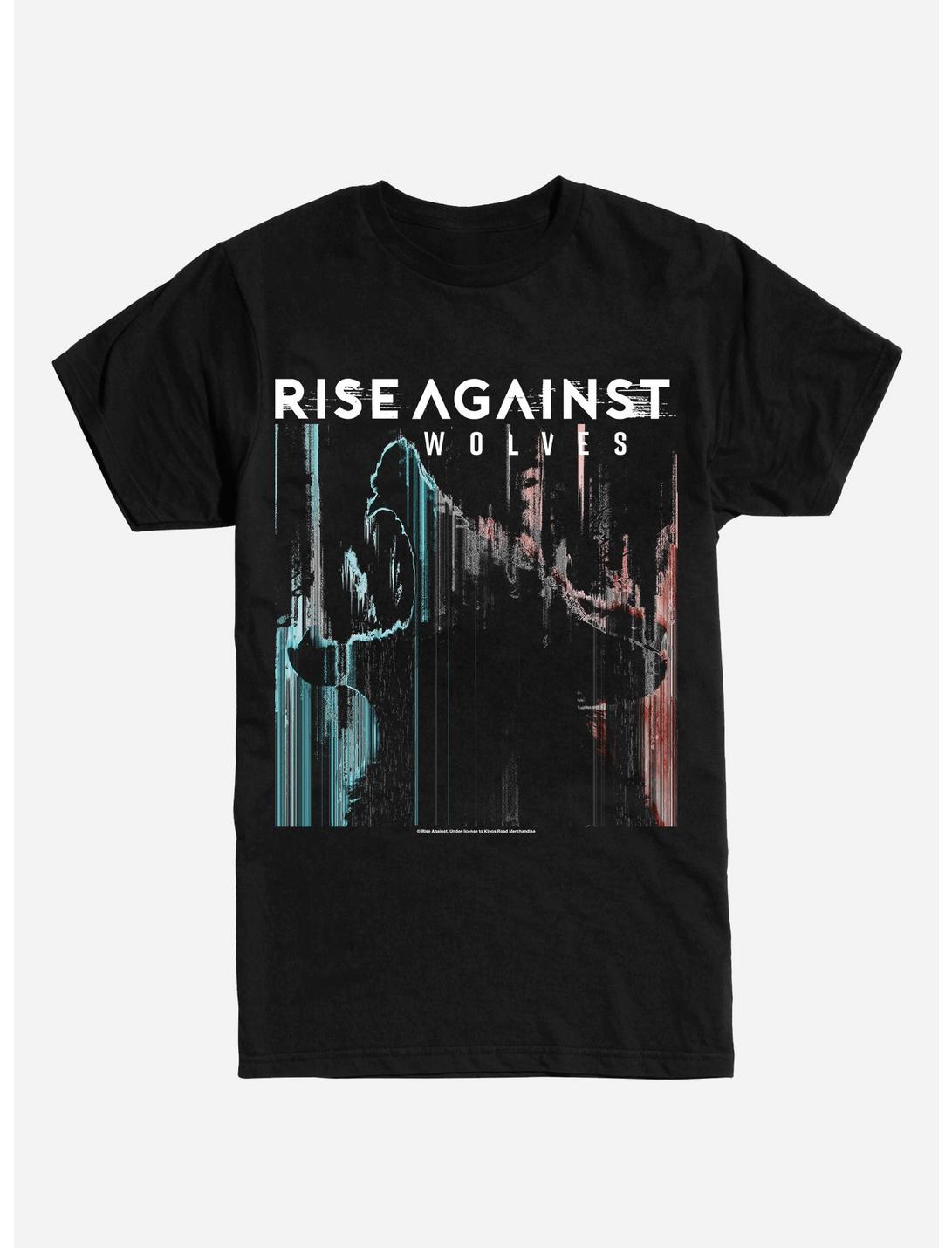 Rise Against Static Wolves T-Shirt, BLACK, hi-res