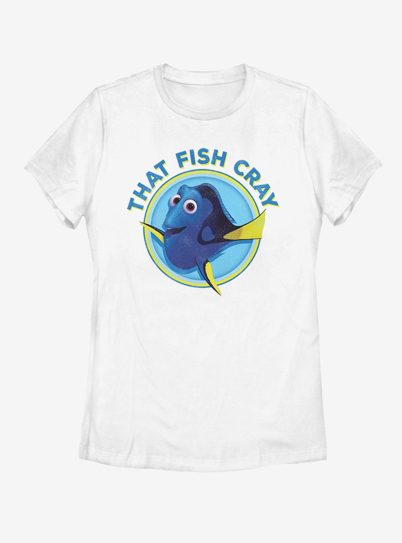 Disney Pixar Finding Dory Fish Be Cray Womens T-Shirt, WHITE, hi-res
