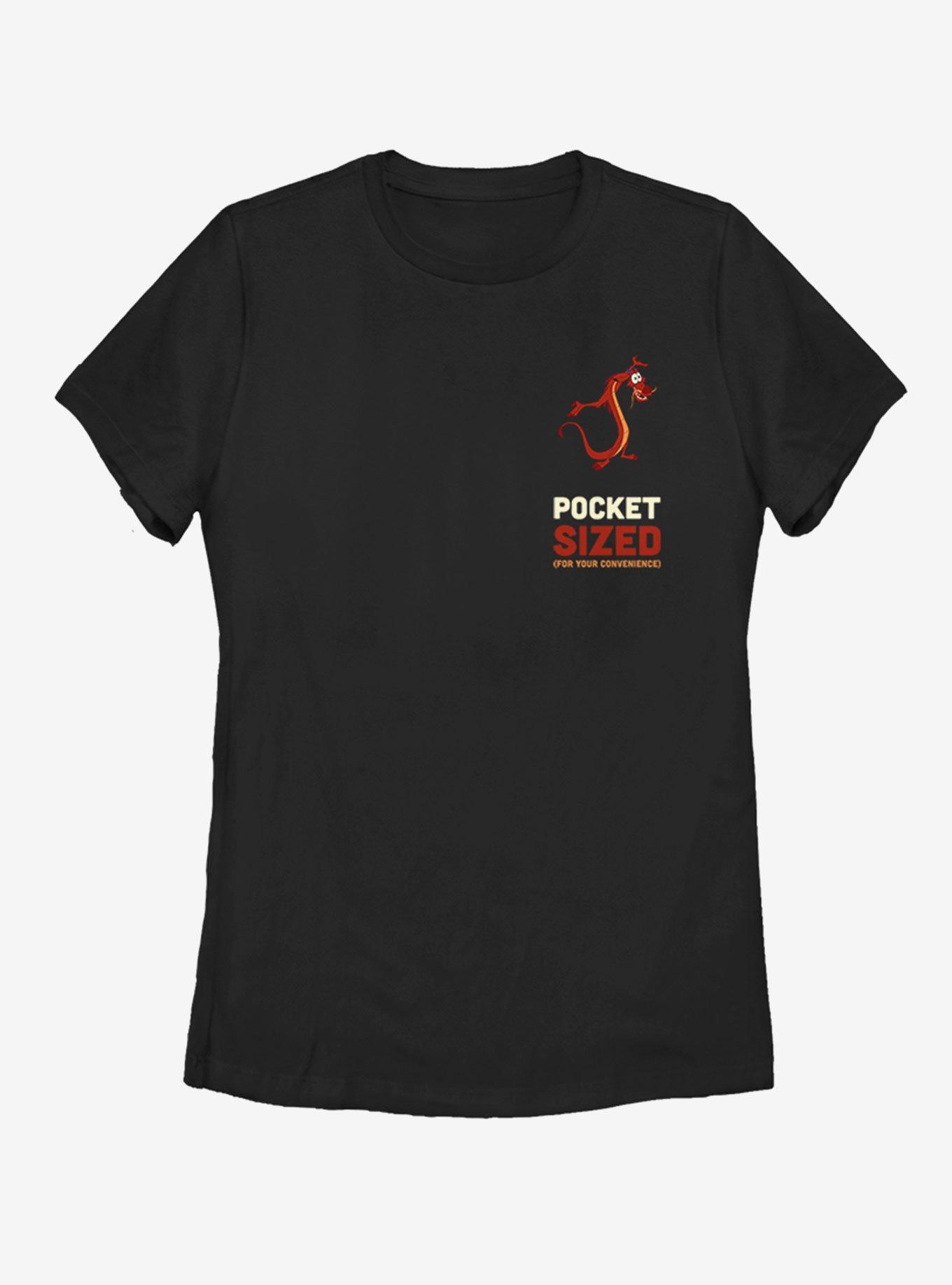 Disney Mulan Pocket Sized Mushu Womens T-Shirt, BLACK, hi-res