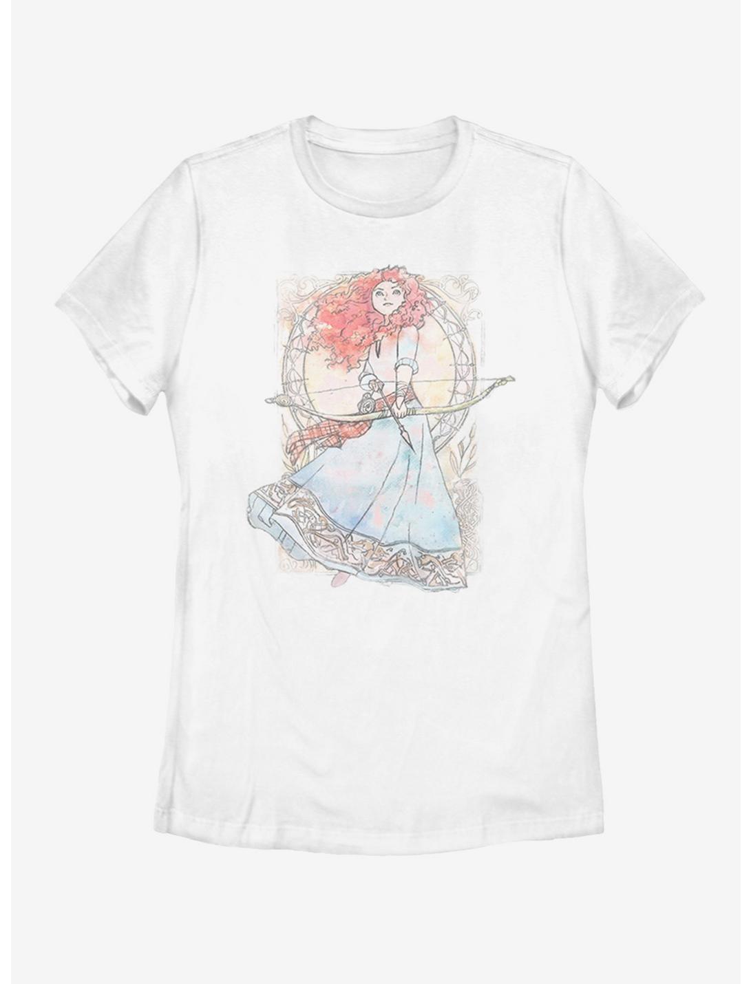 Disney Brave Watercolor Brave Womens T-Shirt, WHITE, hi-res