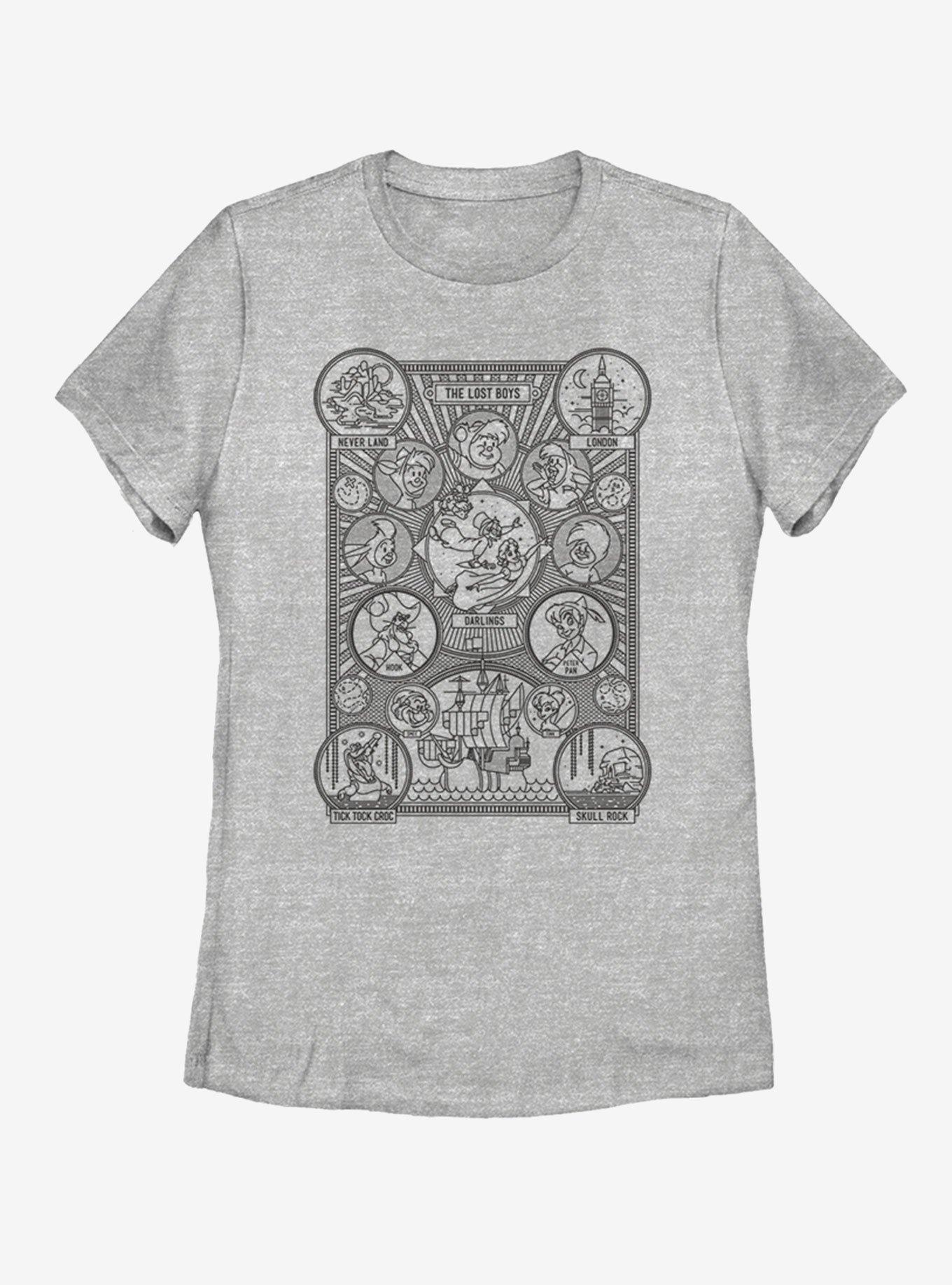 Disney Peter Pan Hangmans Character Tree Womens T-Shirt, ATH HTR, hi-res