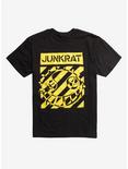 Overwatch Junkrat Hazard Stripes T-Shirt, BLACK, hi-res