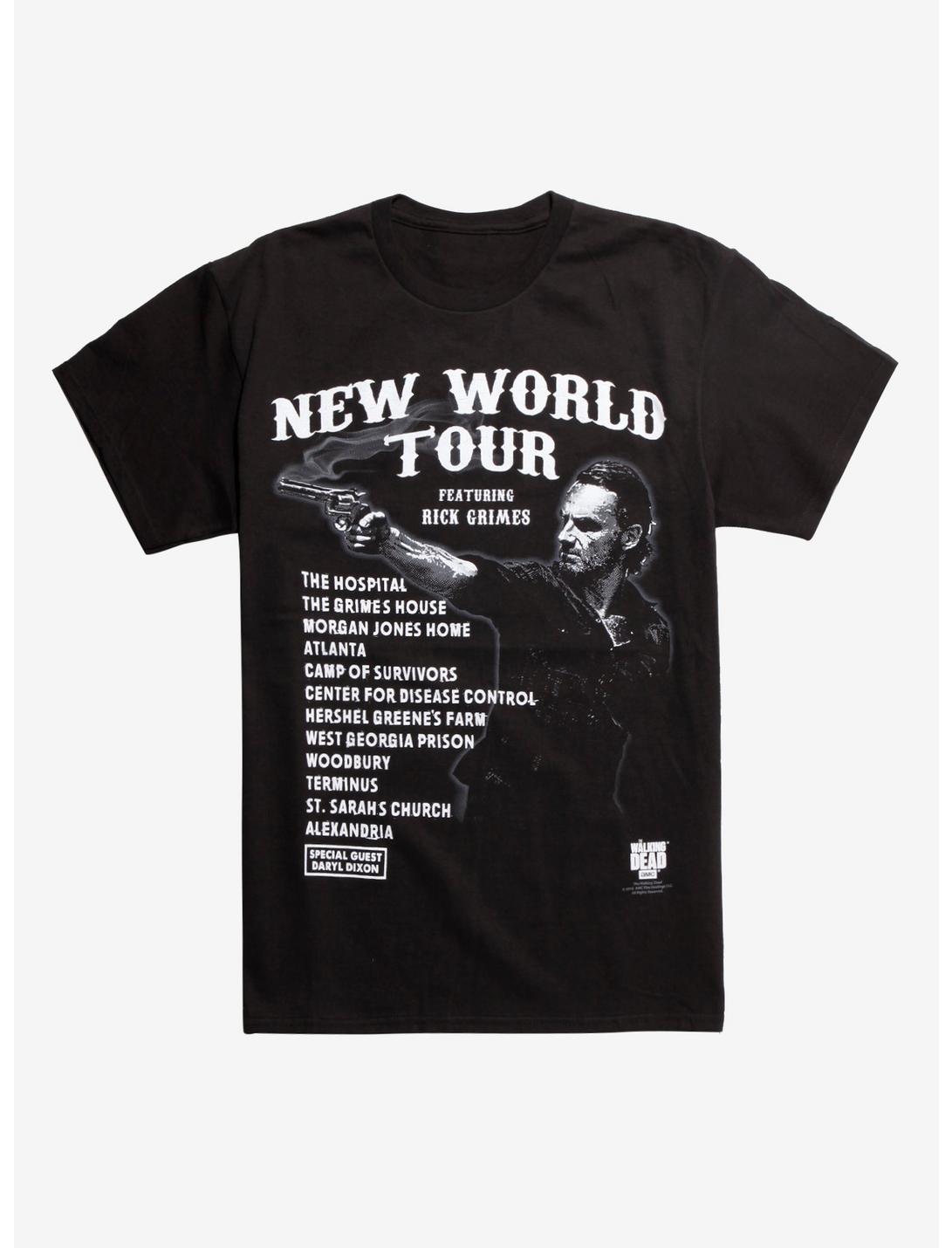 The Walking Dead Rick's New World Tour T-Shirt, BLACK, hi-res