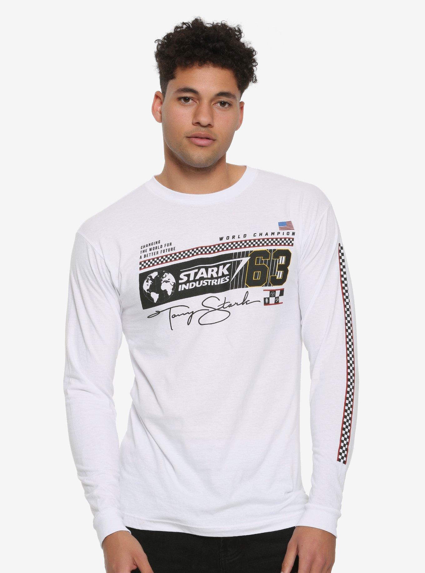 Marvel Iron Man Stark Industries Racing Long Sleeve T-Shirt, WHITE, hi-res
