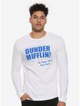 The Office Dunder Mifflin Commercial Long-Sleeve T-Shirt - BoxLunch Exclusive, WHITE, hi-res