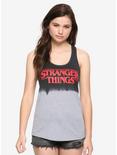 Stranger Things Logo Dip-Dye Girls Tank Top, GREY, hi-res