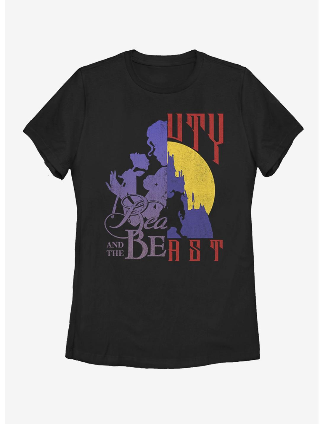 Disney Beauty and The Beast Beauty Split Womens T-Shirt, BLACK, hi-res