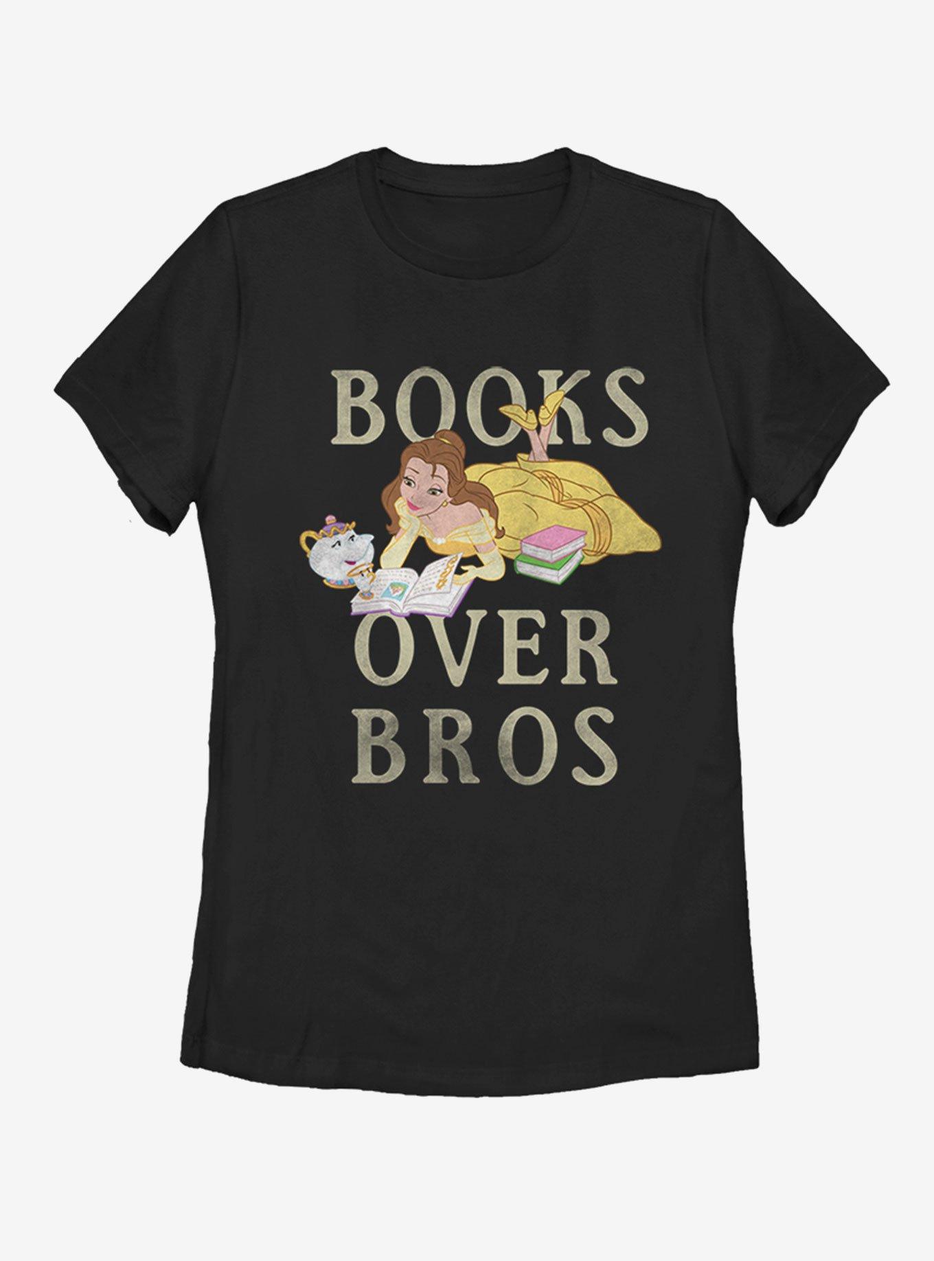 Disney Beauty and The Beast Books Before Bros Womens T-Shirt, BLACK, hi-res