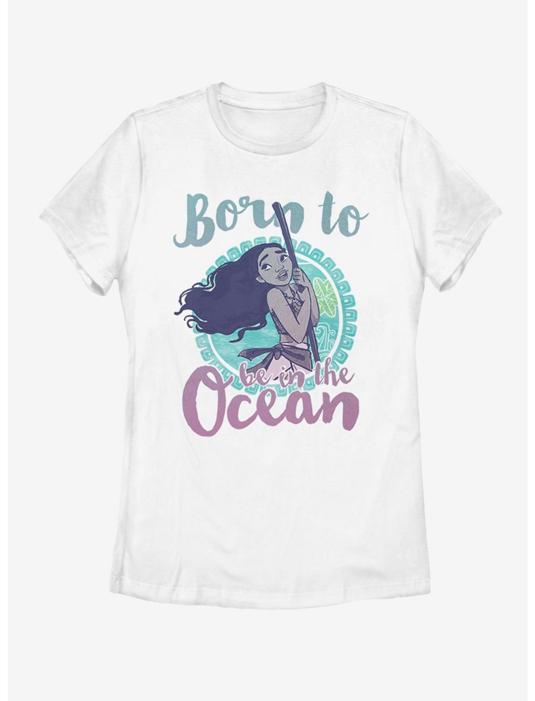 Disney Moana Ocean Girl Womens T-Shirt, WHITE, hi-res