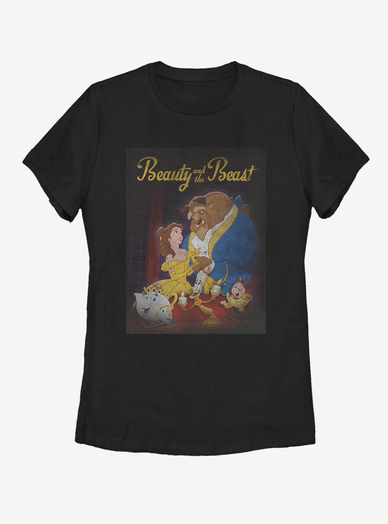Disney Beauty and The Beast Poster Script Womens T-Shirt, , hi-res