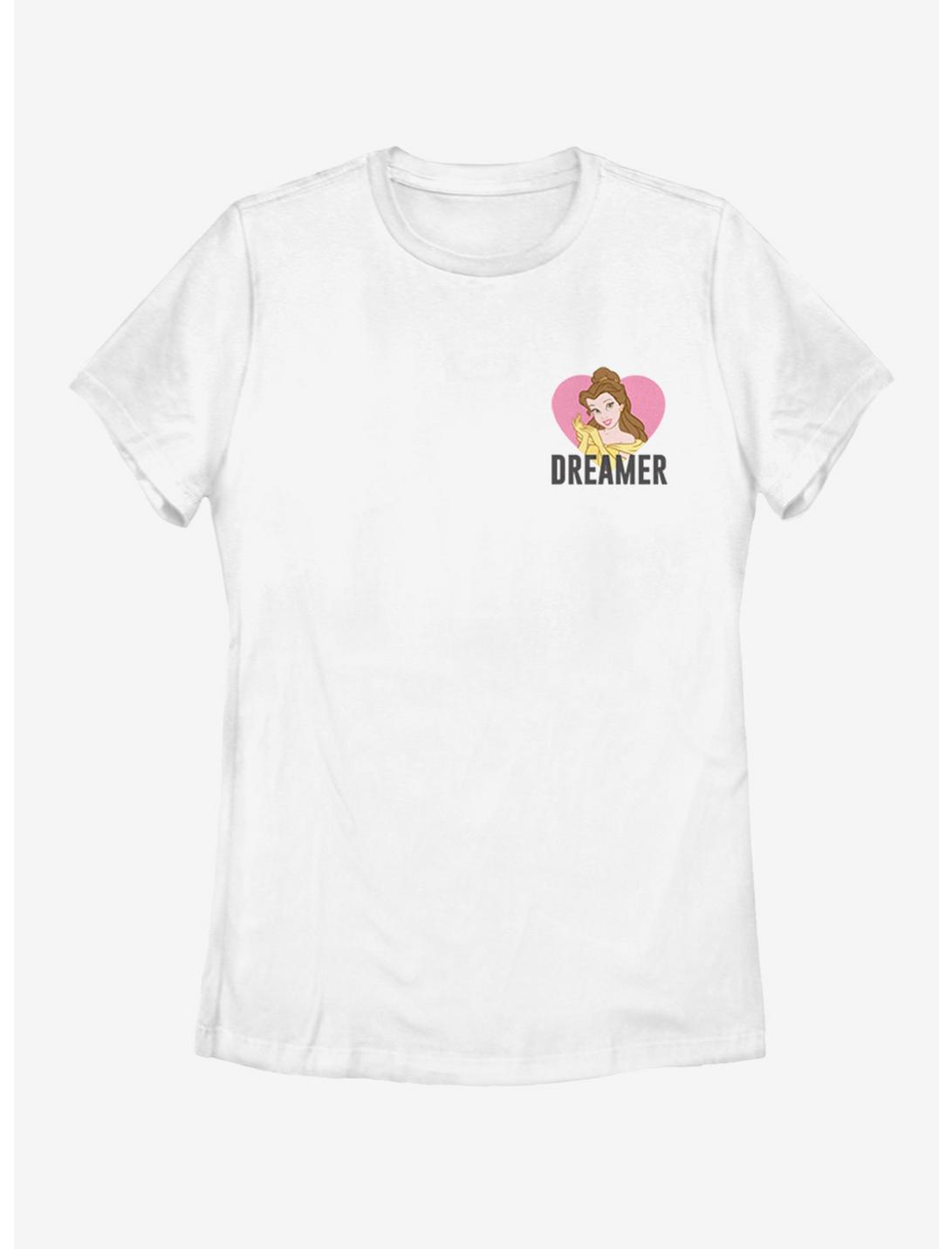 Disney Beauty and The Beast Dreamer Womens T-Shirt, WHITE, hi-res