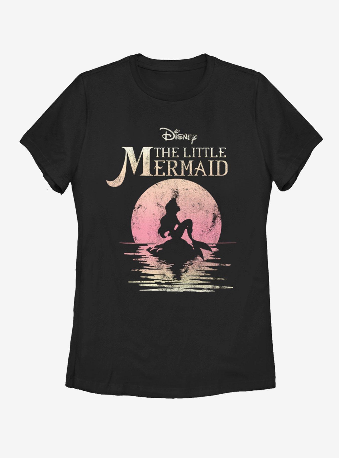 Disney The Little Mermaid Moon Womens T-Shirt, BLACK, hi-res