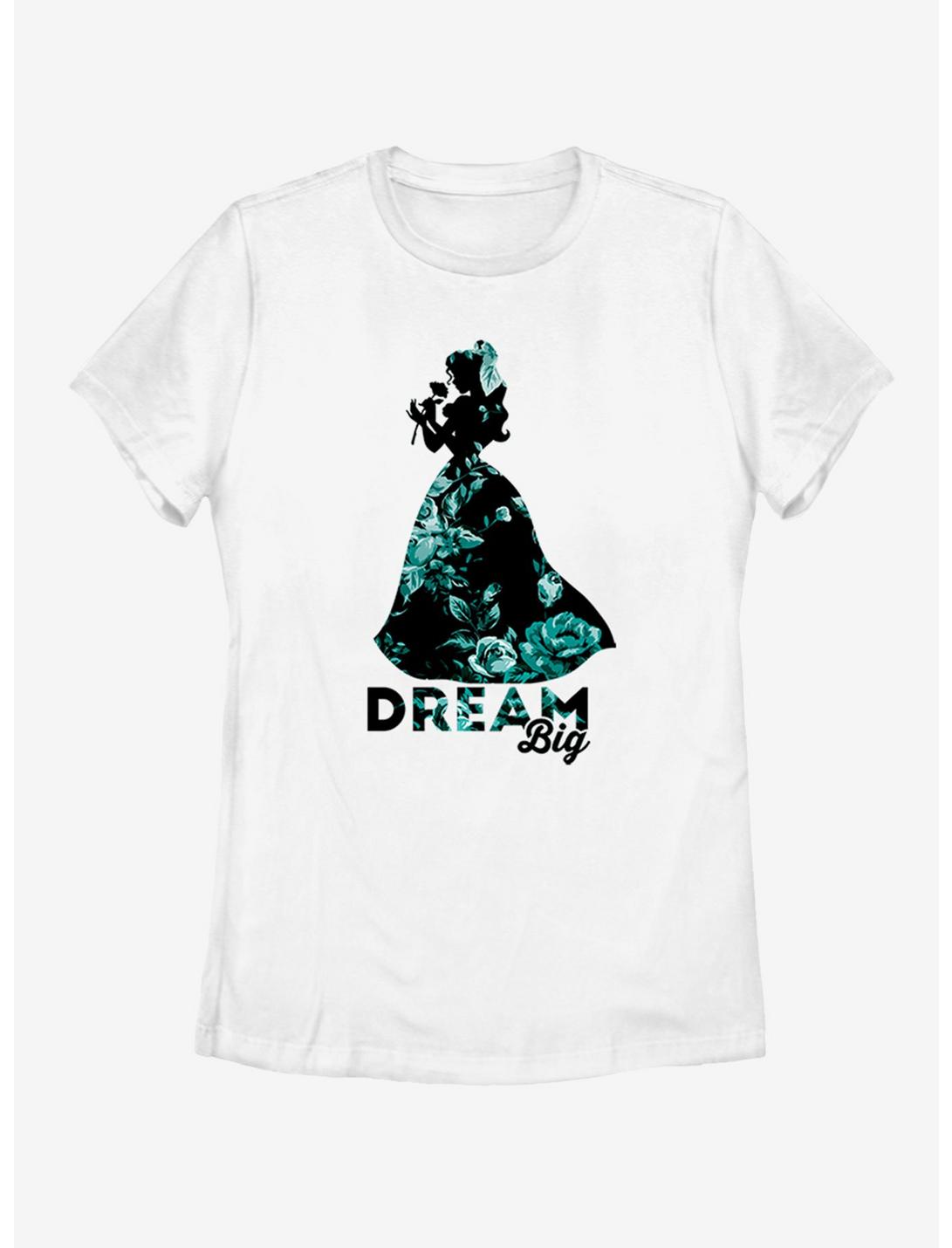 Disney Beauty and The Beast Dream Big Womens T-Shirt, WHITE, hi-res
