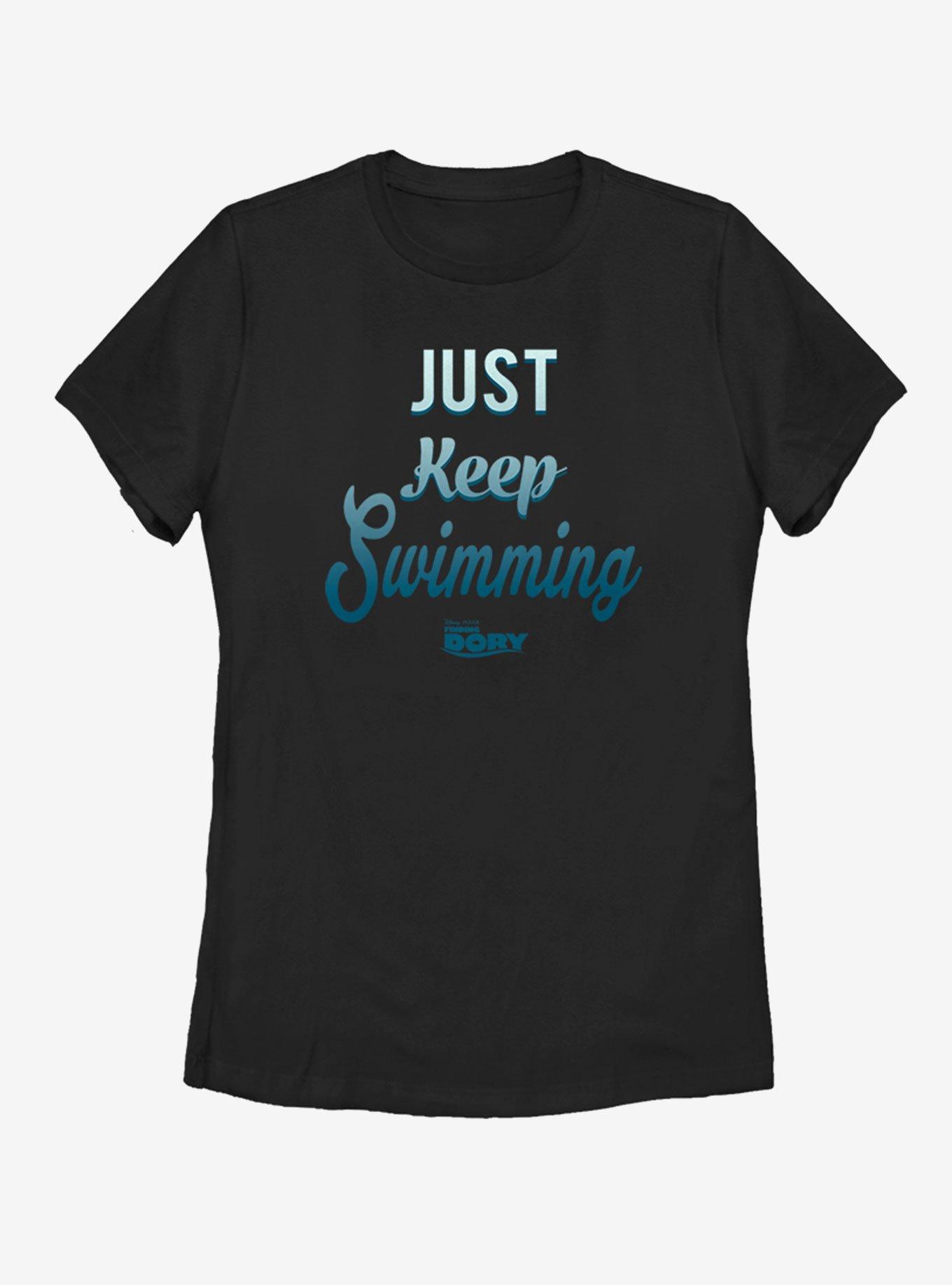 Disney Pixar Finding Dory Keep Swimming Womens T-Shirt, BLACK, hi-res