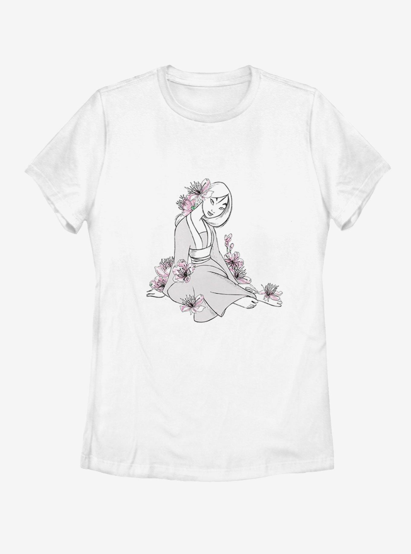 Disney Mulan Floral Womens T-Shirt, , hi-res