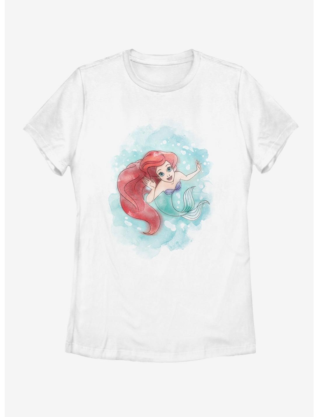 Disney The Little Mermaid Sea Colors Womens T-Shirt, WHITE, hi-res