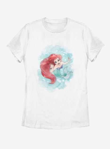 Disney The Little Mermaid Sea Colors Womens T-Shirt - WHITE | BoxLunch