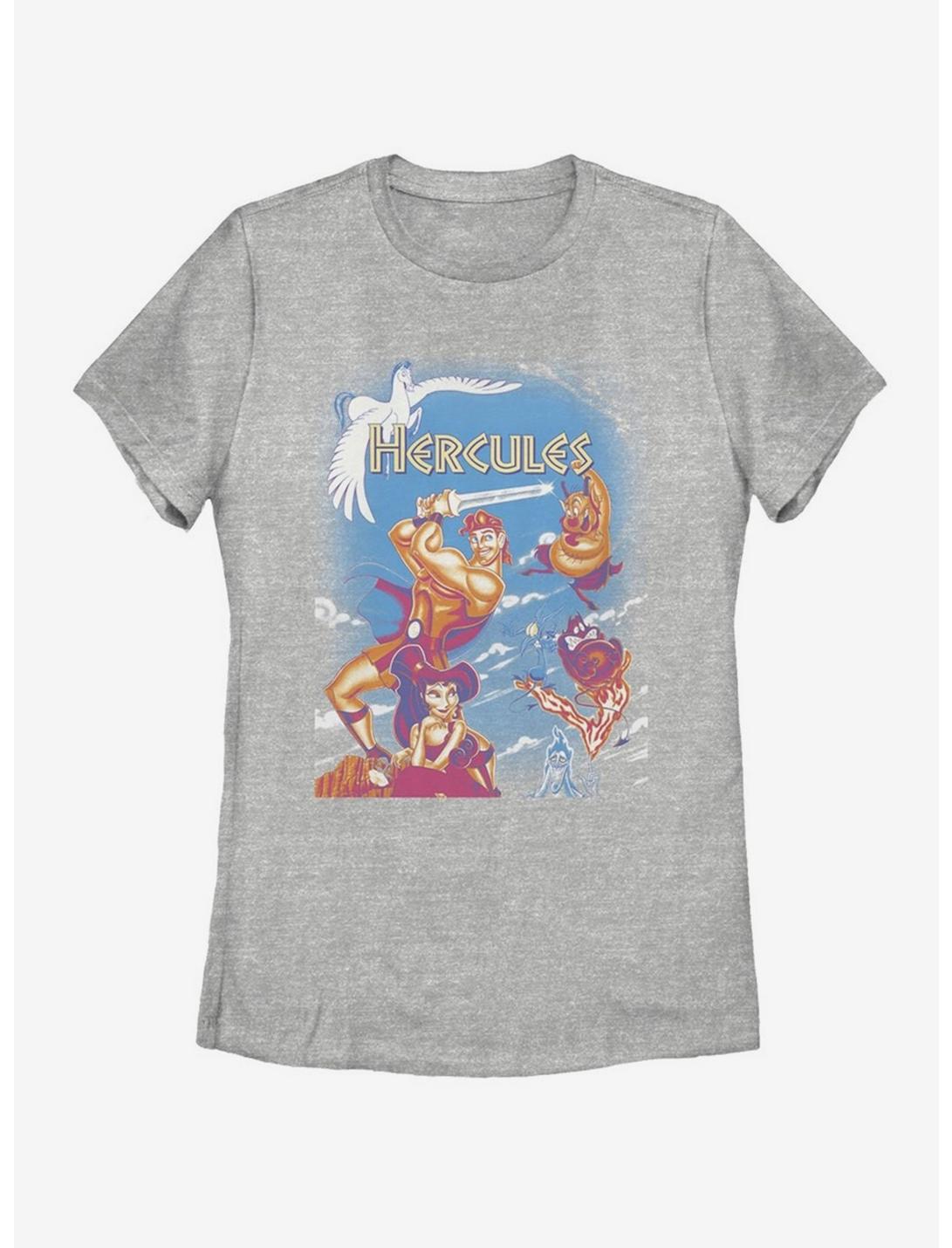 Disney Hercules Box Fade Womens T-Shirt, ATH HTR, hi-res