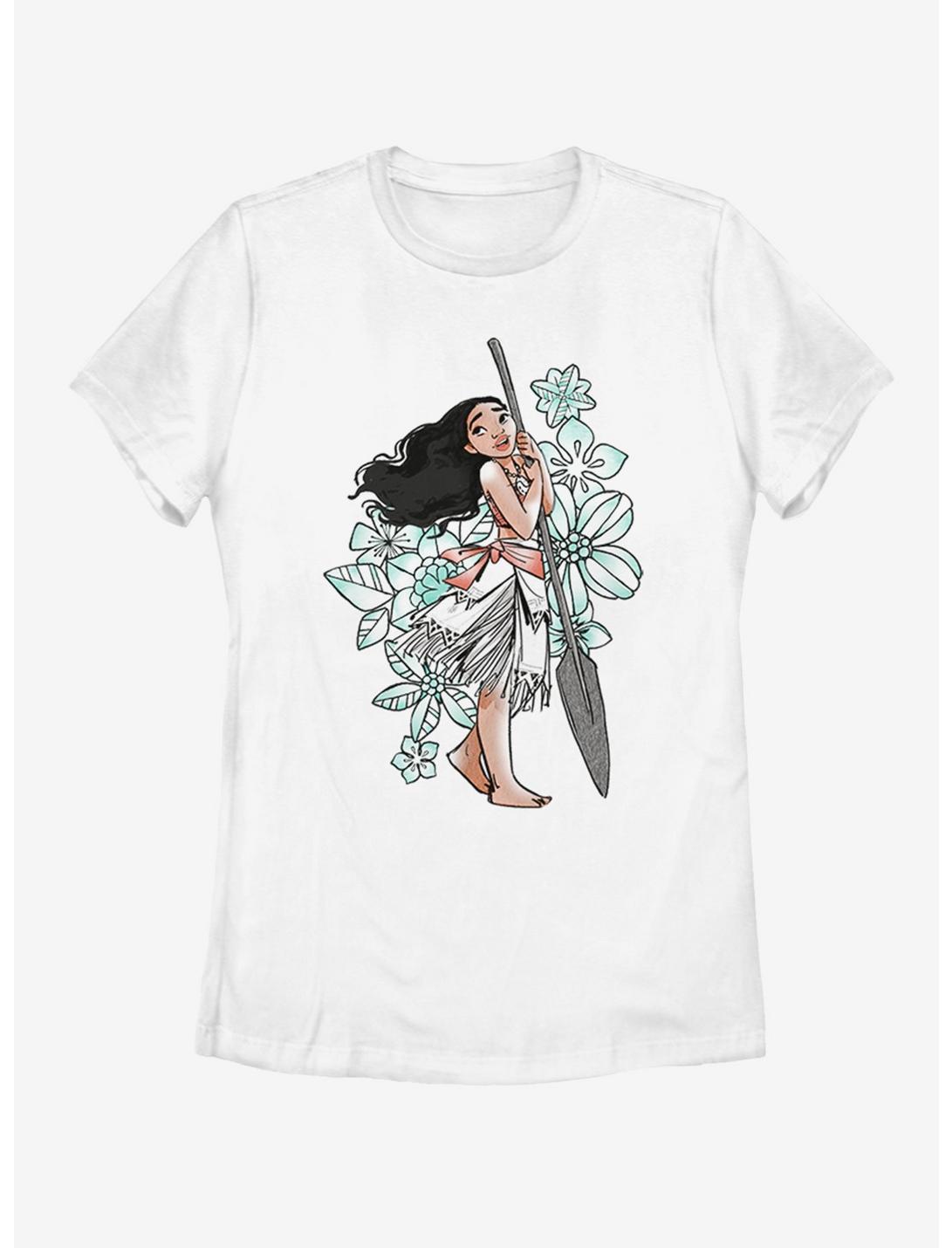 Disney Moana Sketch Womens T-Shirt, WHITE, hi-res