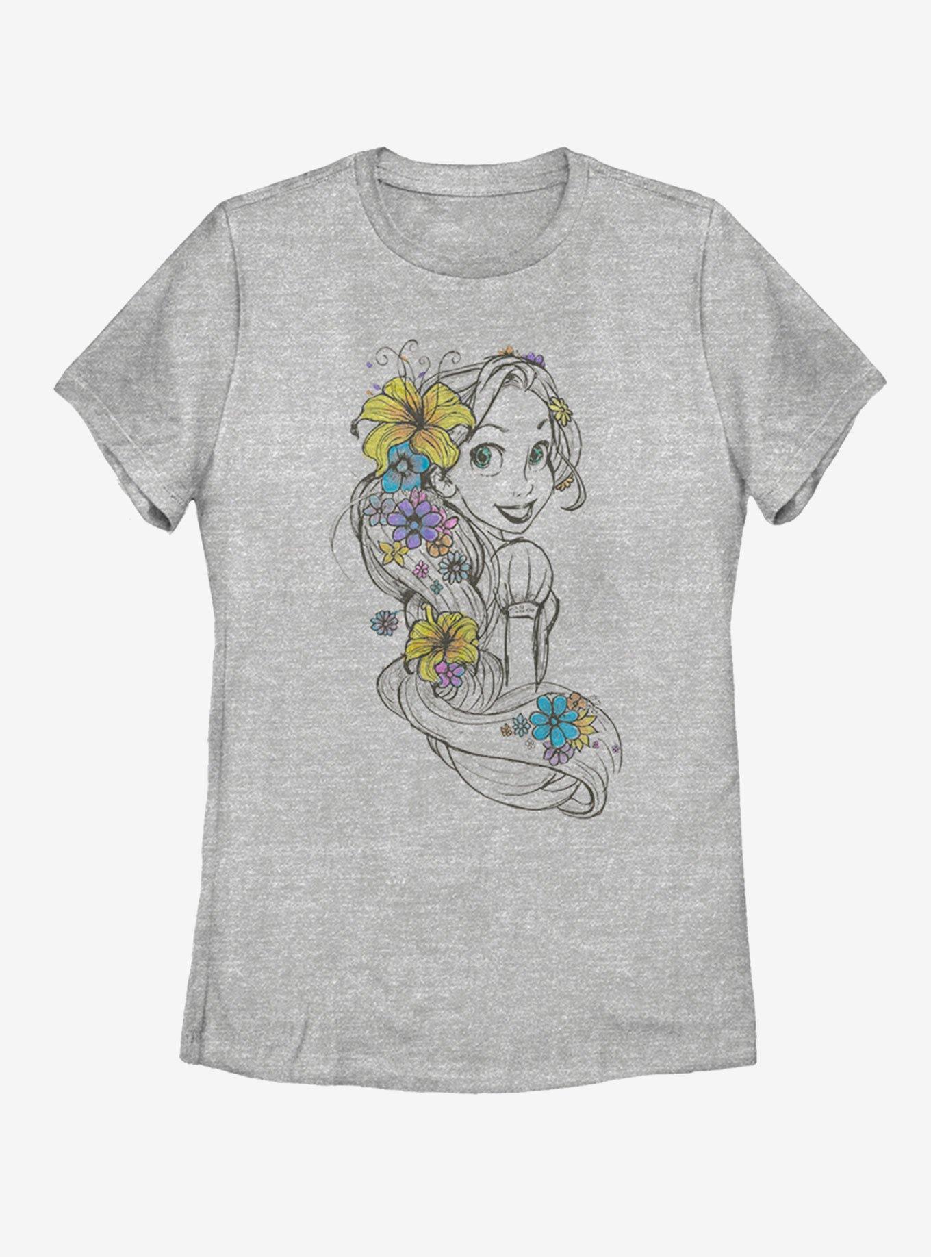 Disney Tangled Rapunzel Sketch Womens T-Shirt, ATH HTR, hi-res