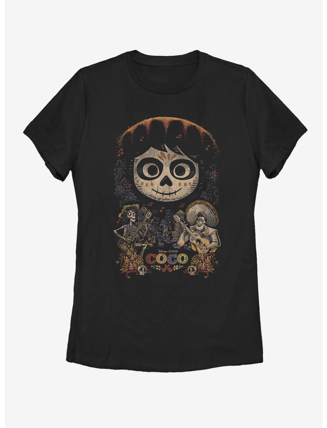 Disney Pixar Coco Poster Womens T-Shirt, BLACK, hi-res