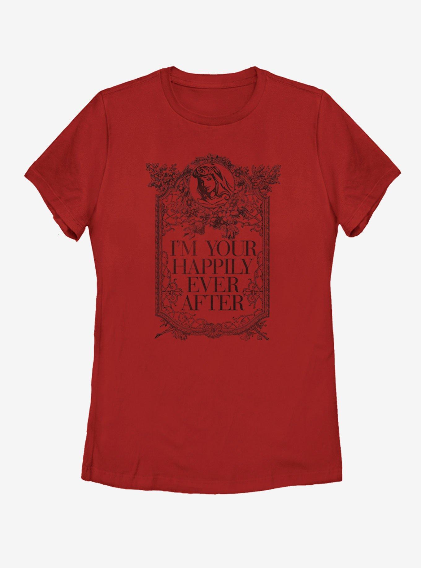 Disney Sleeping Beauty Happily Ever After Womens T-Shirt, RED, hi-res