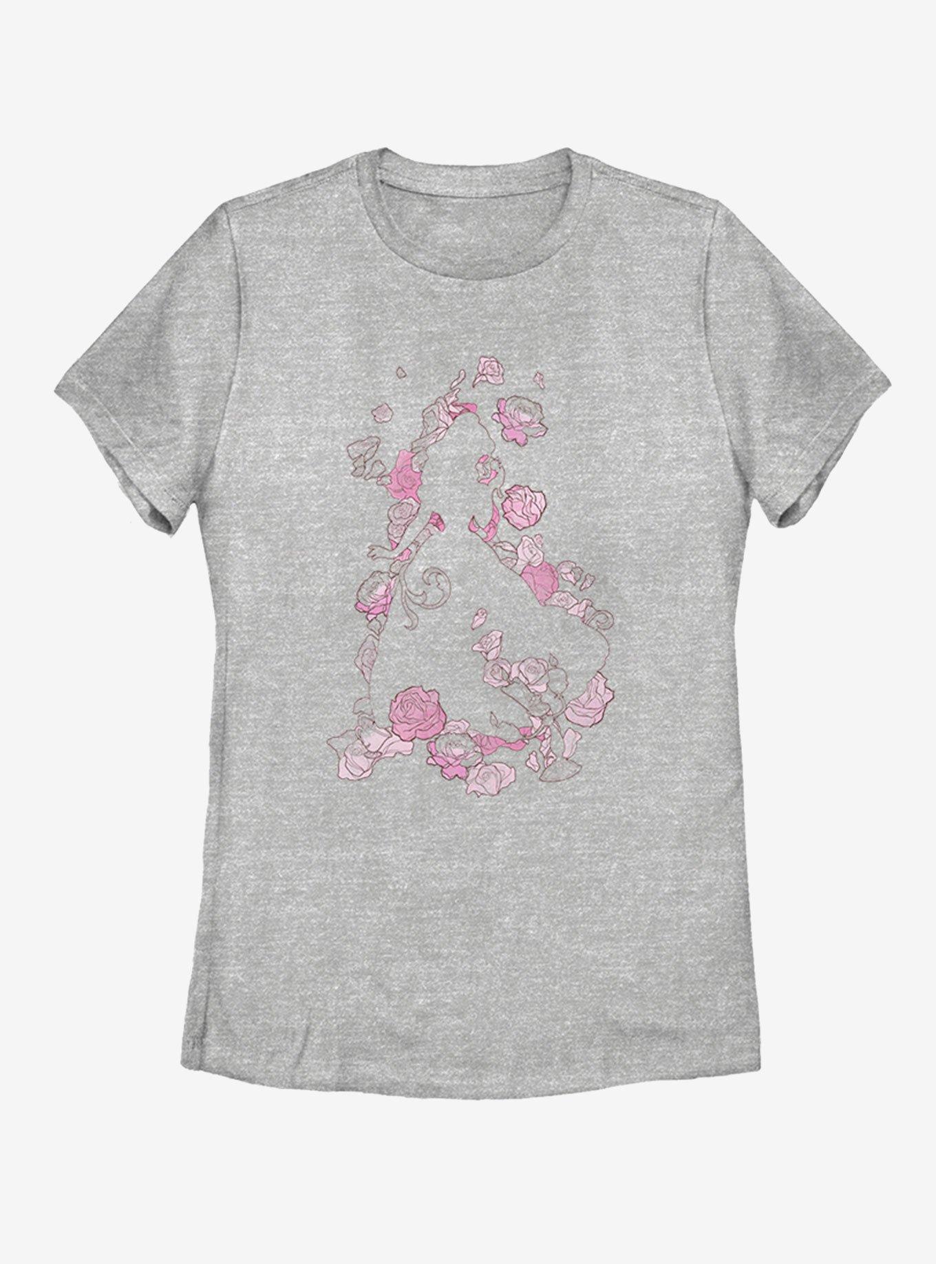 Disney Beauty and The Beast Beauty Silhouette Womens T-Shirt