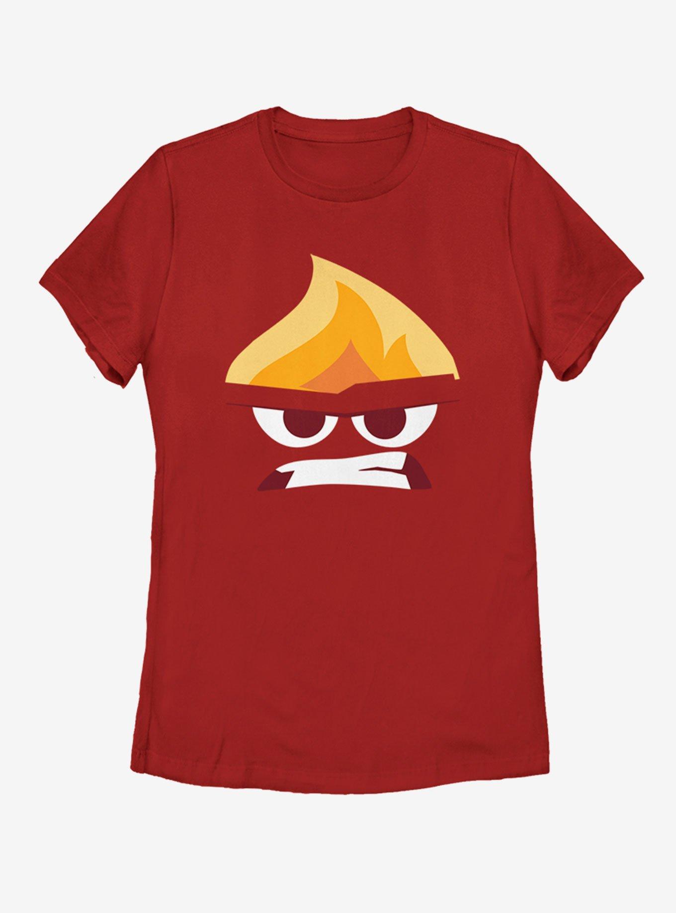 Disney Pixar Inside Out Angry Face Womens T-Shirt, RED, hi-res