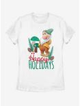 Disney Snow White Bashful Christmas Womens T-Shirt, WHITE, hi-res