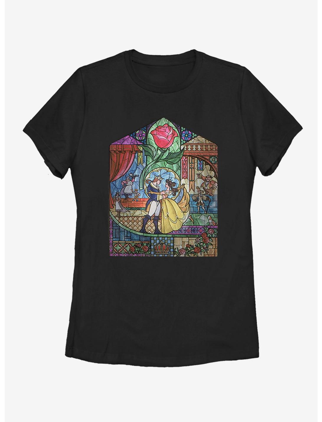 Plus Size Disney Beauty and The Beast Glass Beauty Womens T-Shirt, BLACK, hi-res