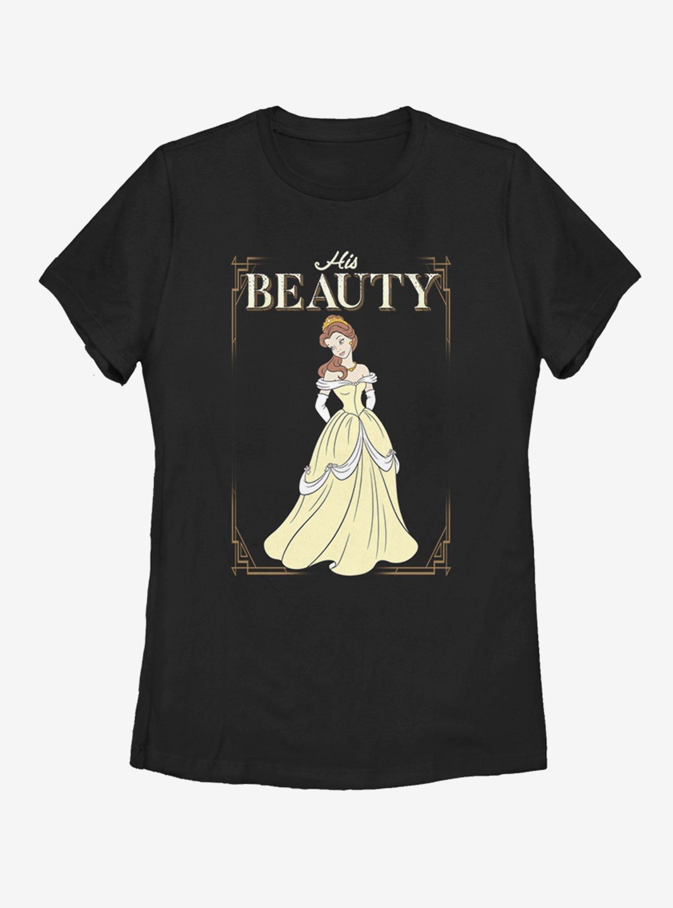 Disney Beauty and The Beast His Beauty Womens T-Shirt, BLACK, hi-res
