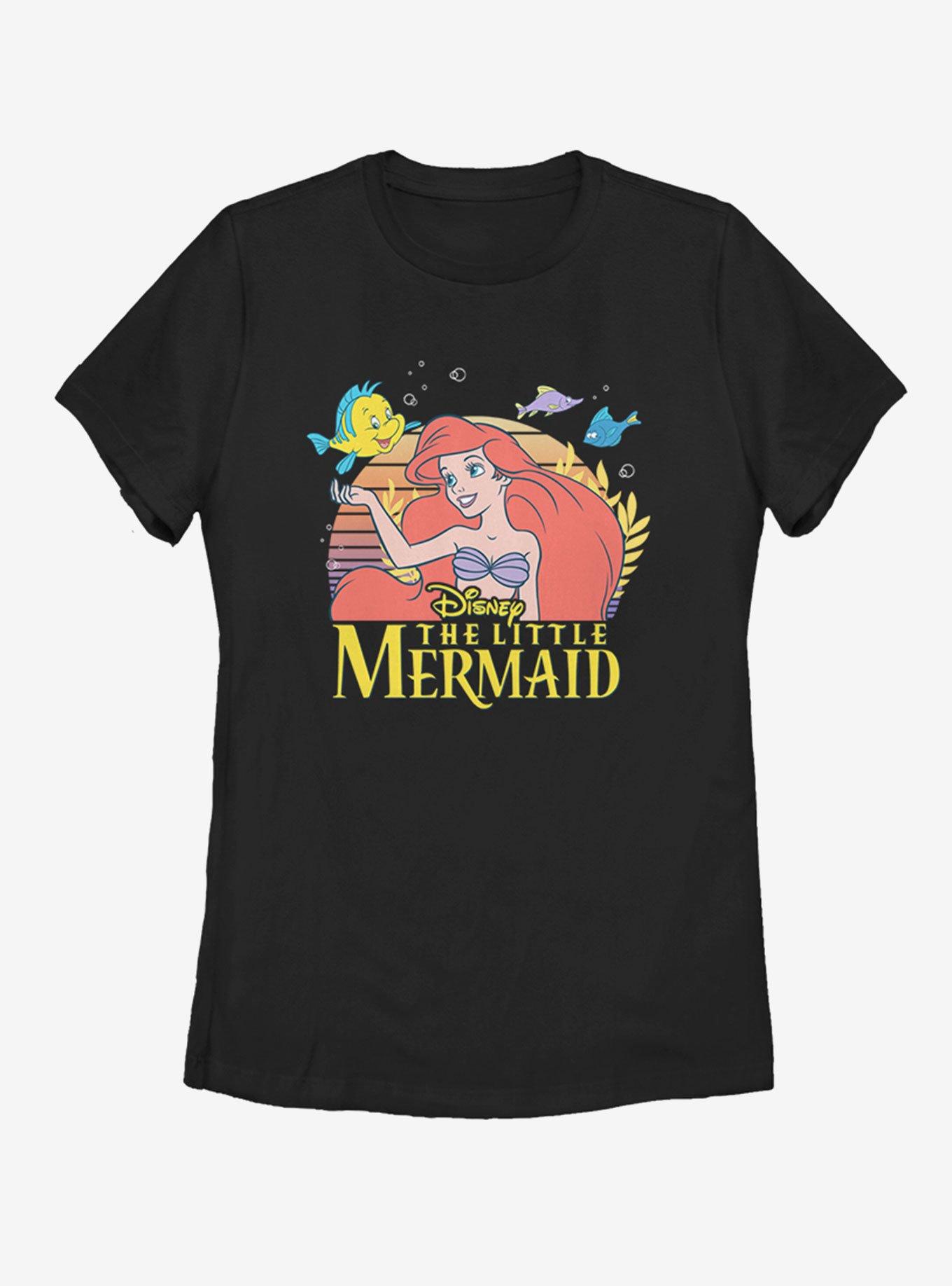 Disney The Little Mermaid Title Womens T-Shirt, BLACK, hi-res