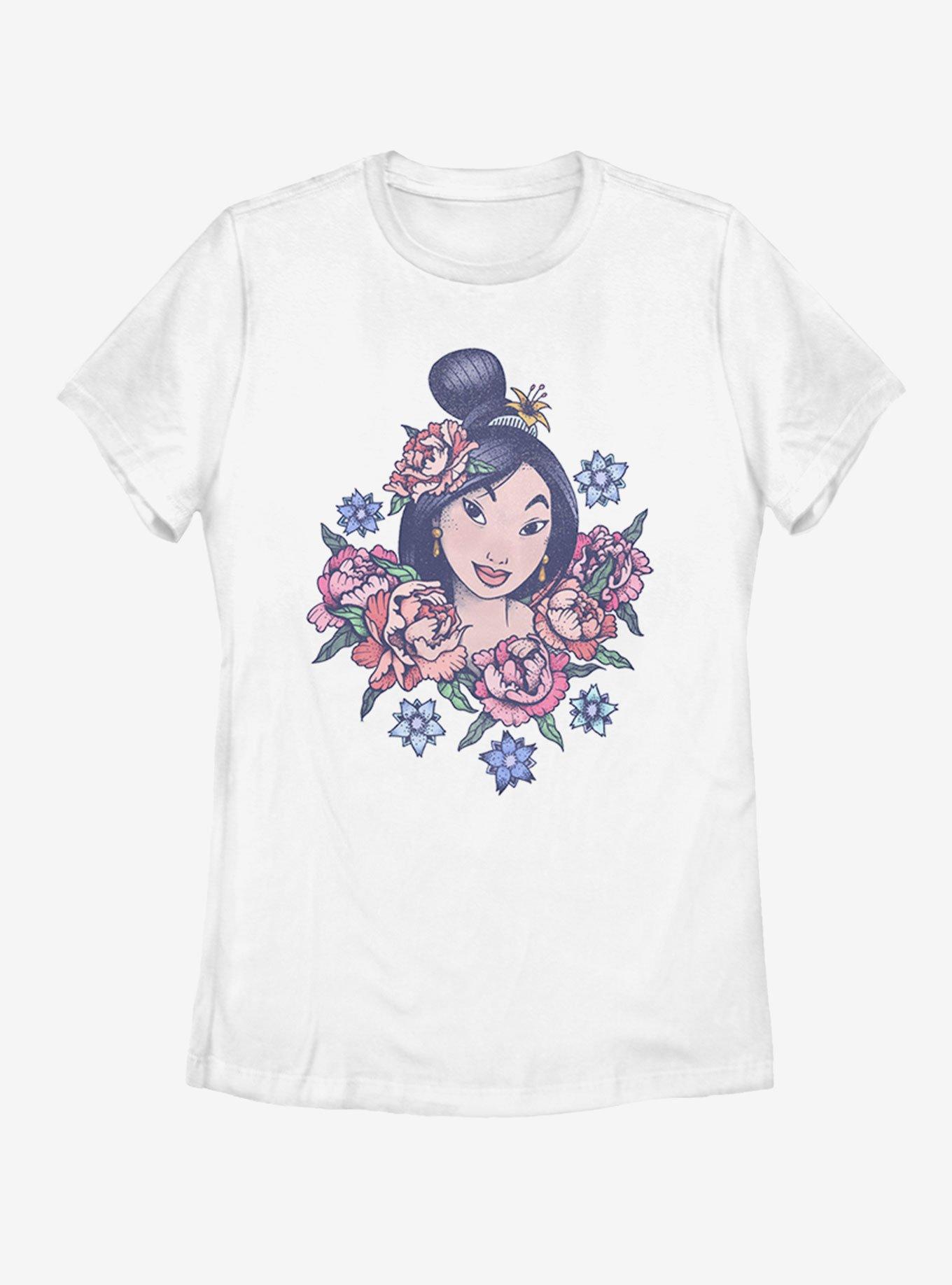 Disney Mulan Floral Womens T-Shirt, , hi-res