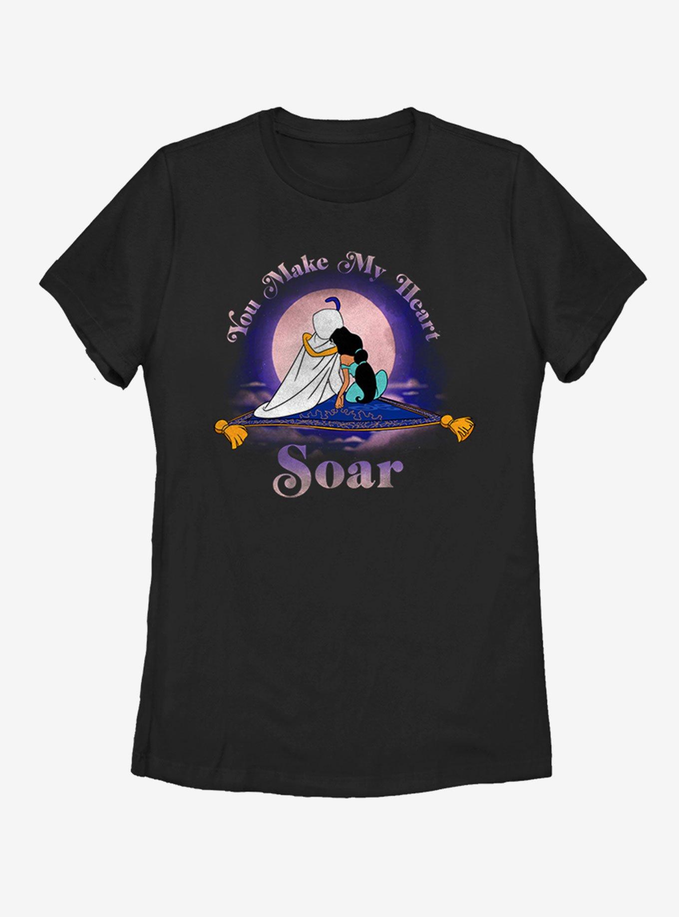 Disney Aladdin You Make My Heart Soar Womens T-Shirt, BLACK, hi-res