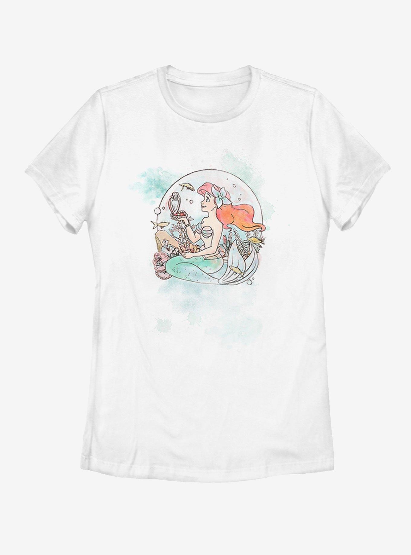 Disney The Little Mermaid Ariel Pearls Womens T-Shirt - WHITE | BoxLunch
